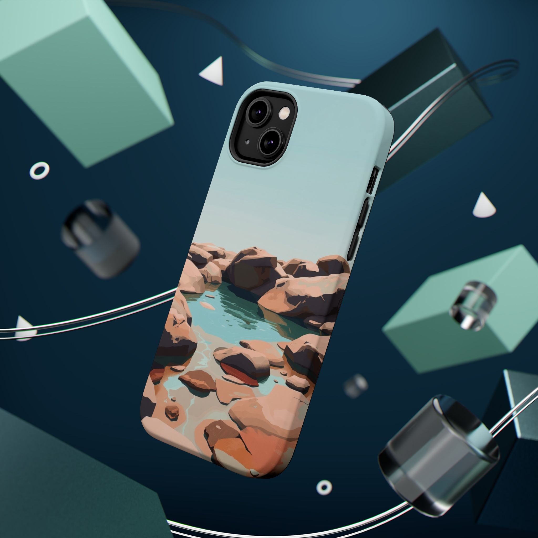 iPhone Tidal Pool Oil Painting Impressionist Slim iPhone Everyday · iPhone Case