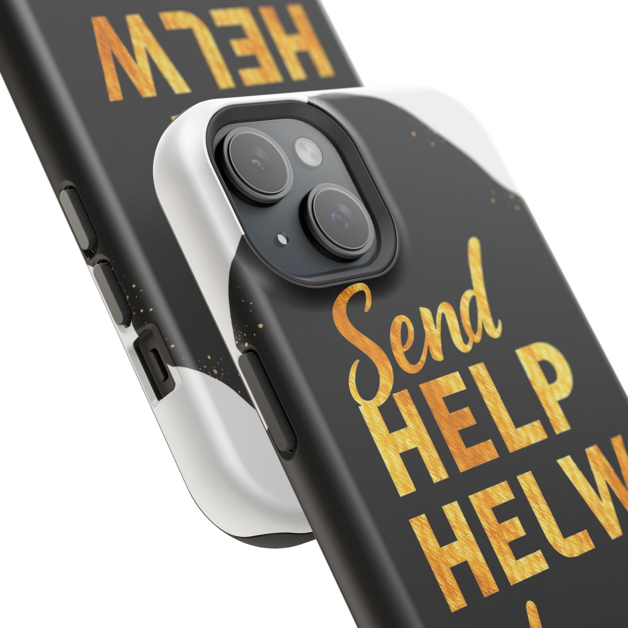 iPhone Send Help Now Enchanted Art Bold Modern Everyday Snap Case · iPhone Case