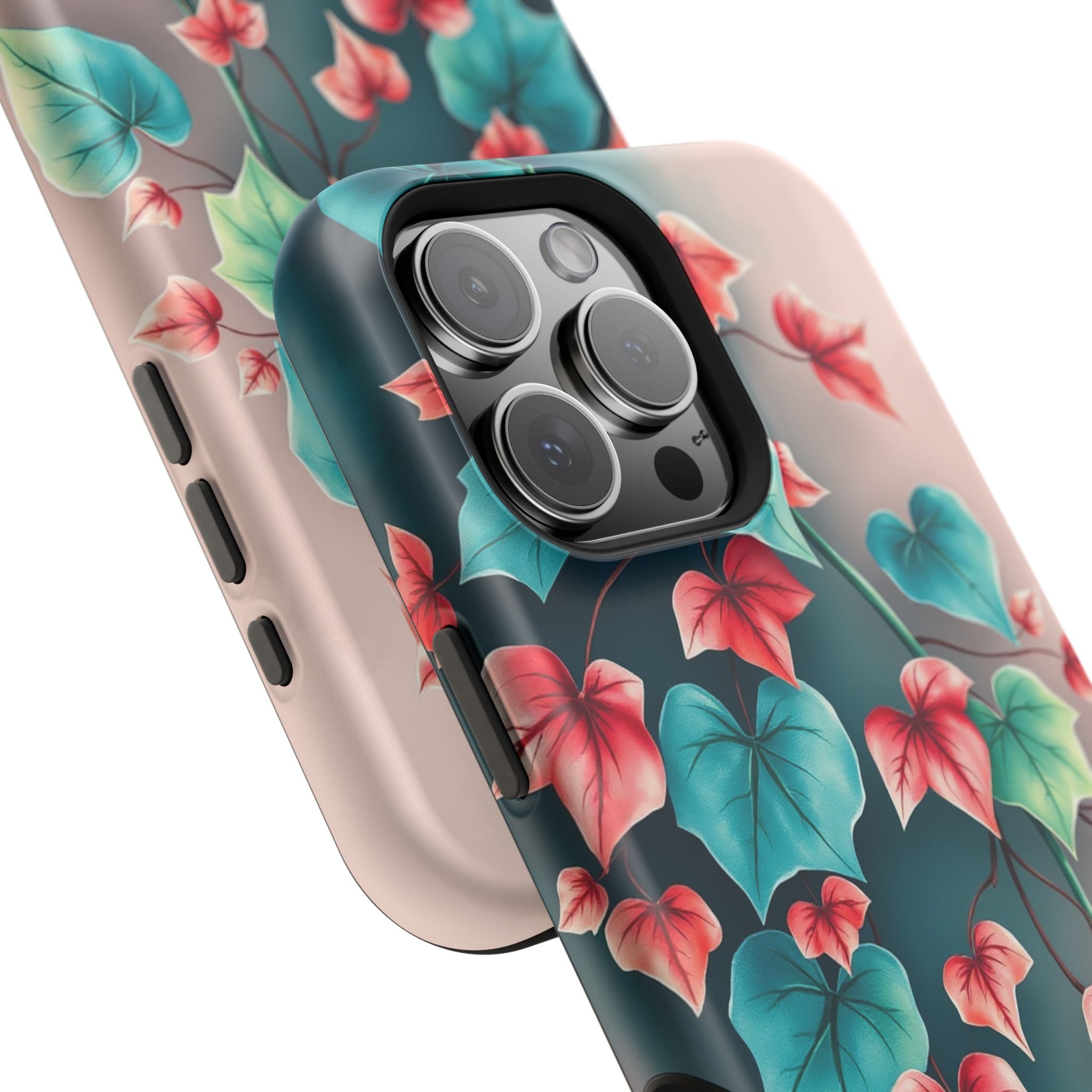 iPhone Art Nouveau Vine Teal And Coral Slim Snap Case · iPhone Case