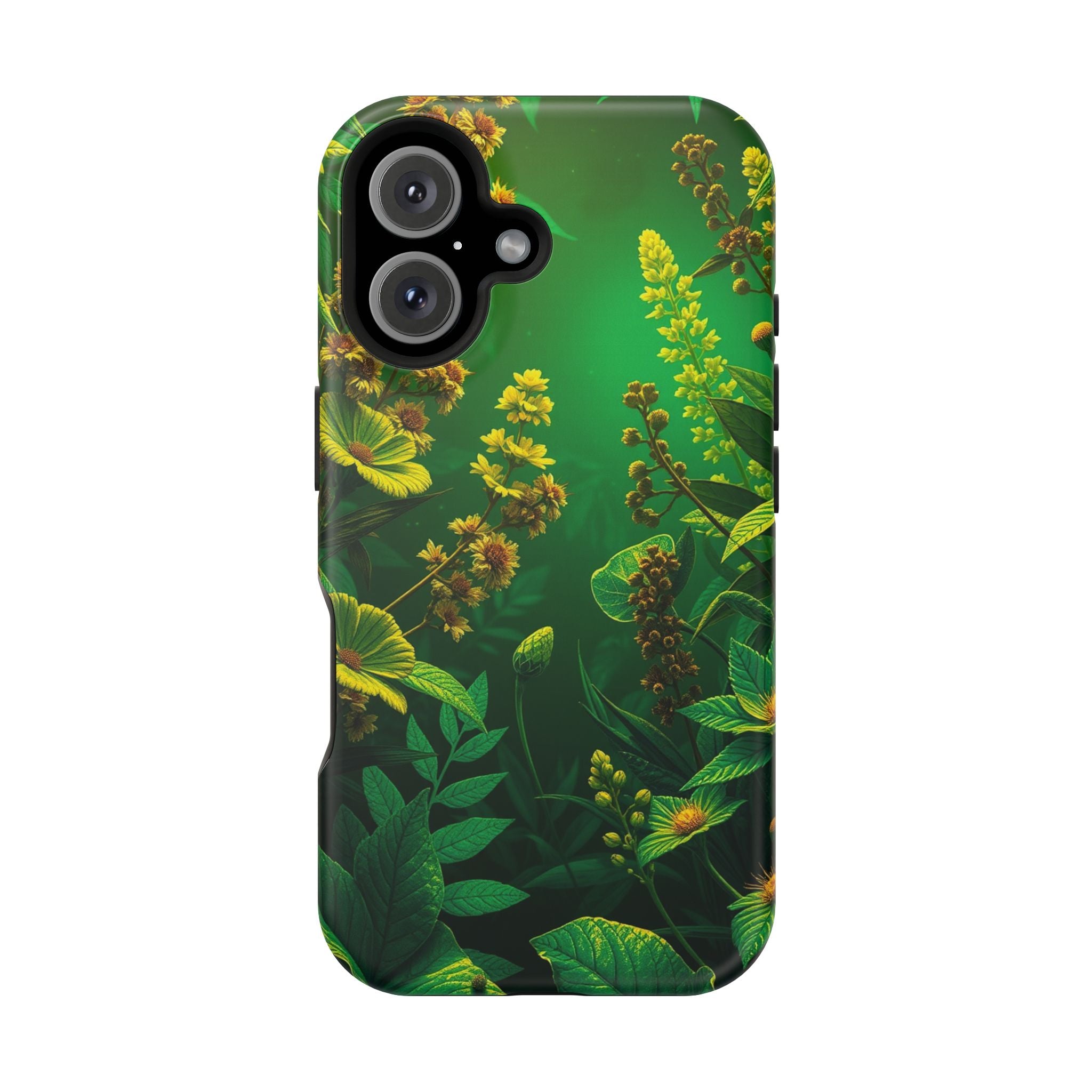 iPhone Emerald Green And Gold Vintage Botanicals Print Slim Snap Case · iPhone C