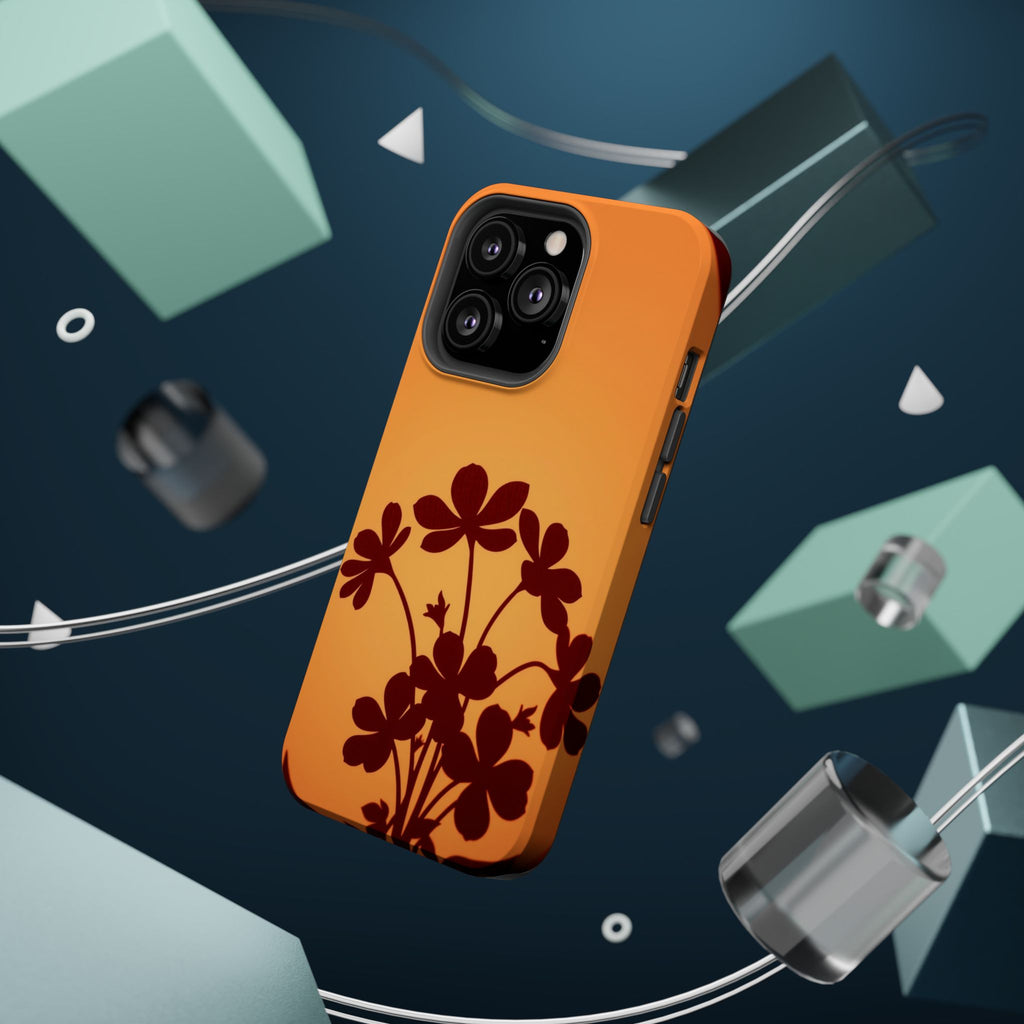 iPhone Floral Silhouette Electric Art Slim Everyday Designer Case · iPhone Case
