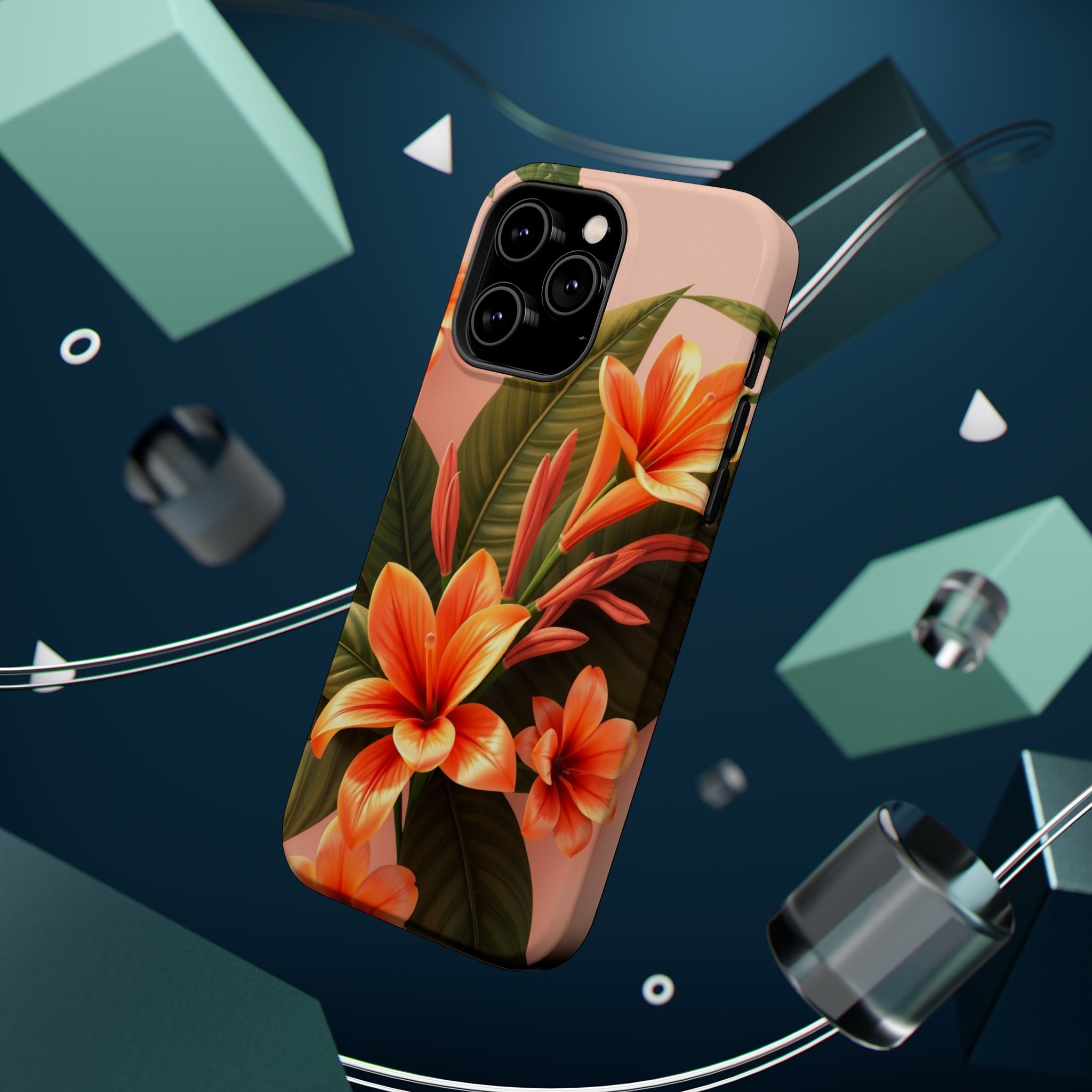 iPhone Tropical Bloom 3D Digital Bold Modern Everyday Snap Case · iPhone Case