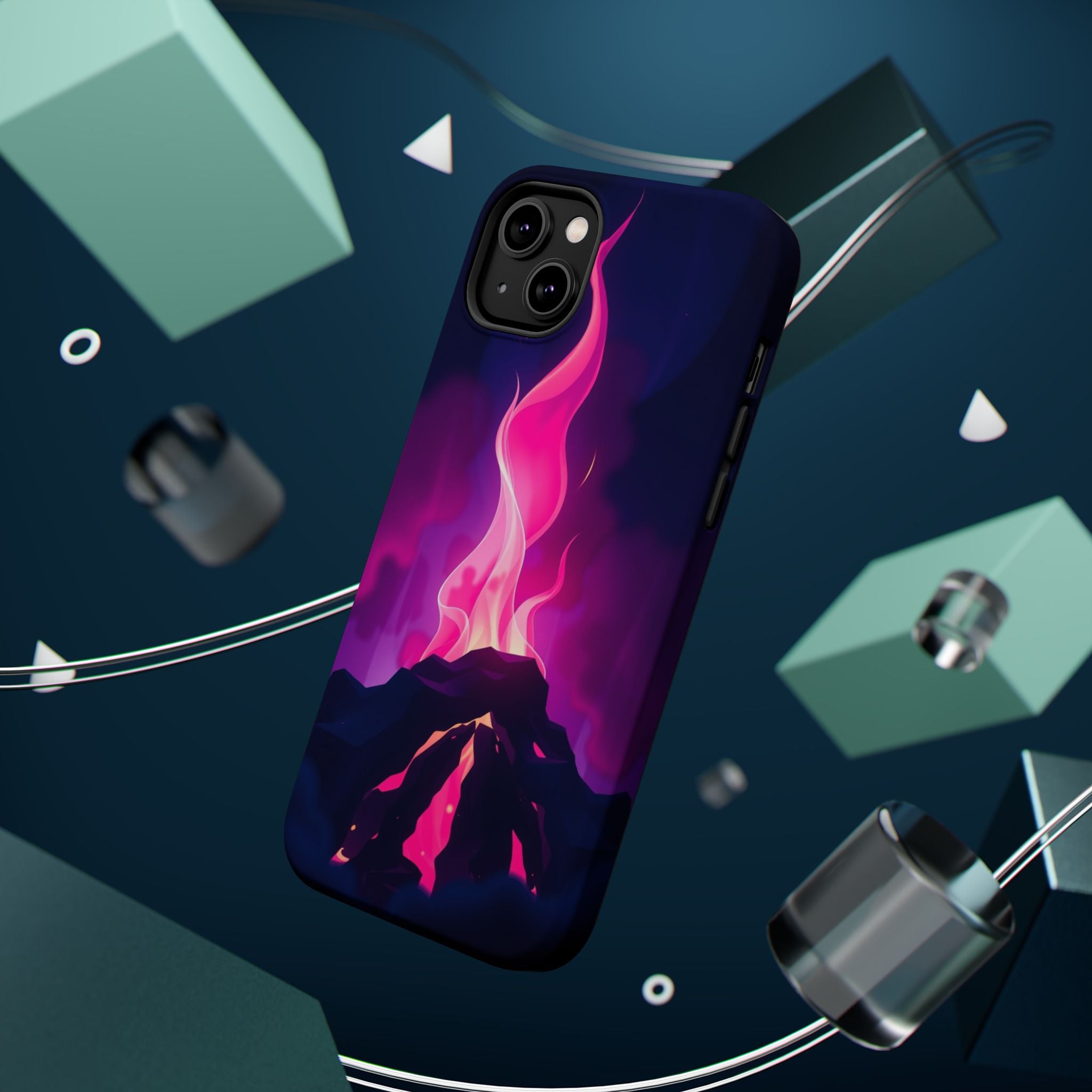 iPhone Cyan And Magenta Wildfire Glow Slim Everyday Designer Case · iPhone Case