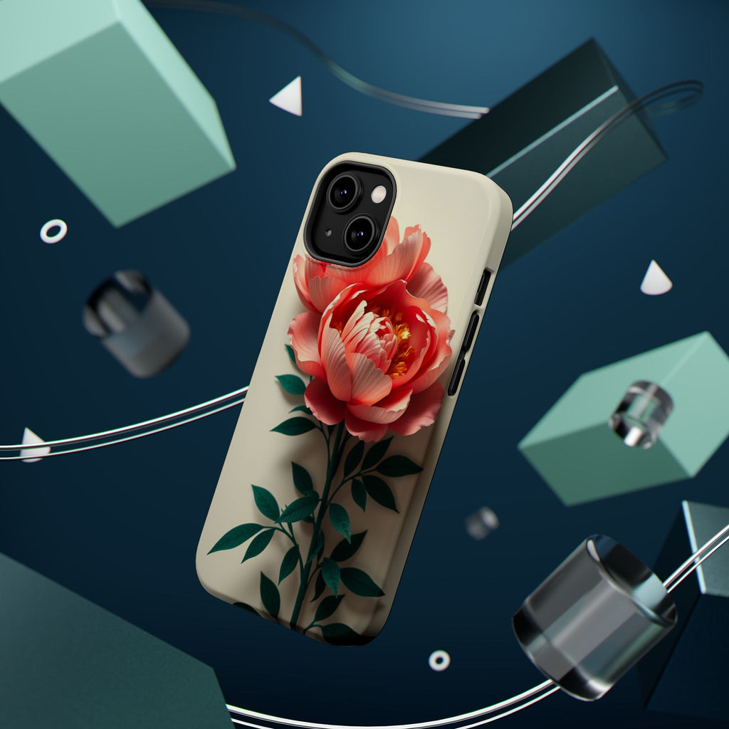 iPhone Emerald Green And Gold Peony Bouquet Slim iPhone Everyday · iPhone Case