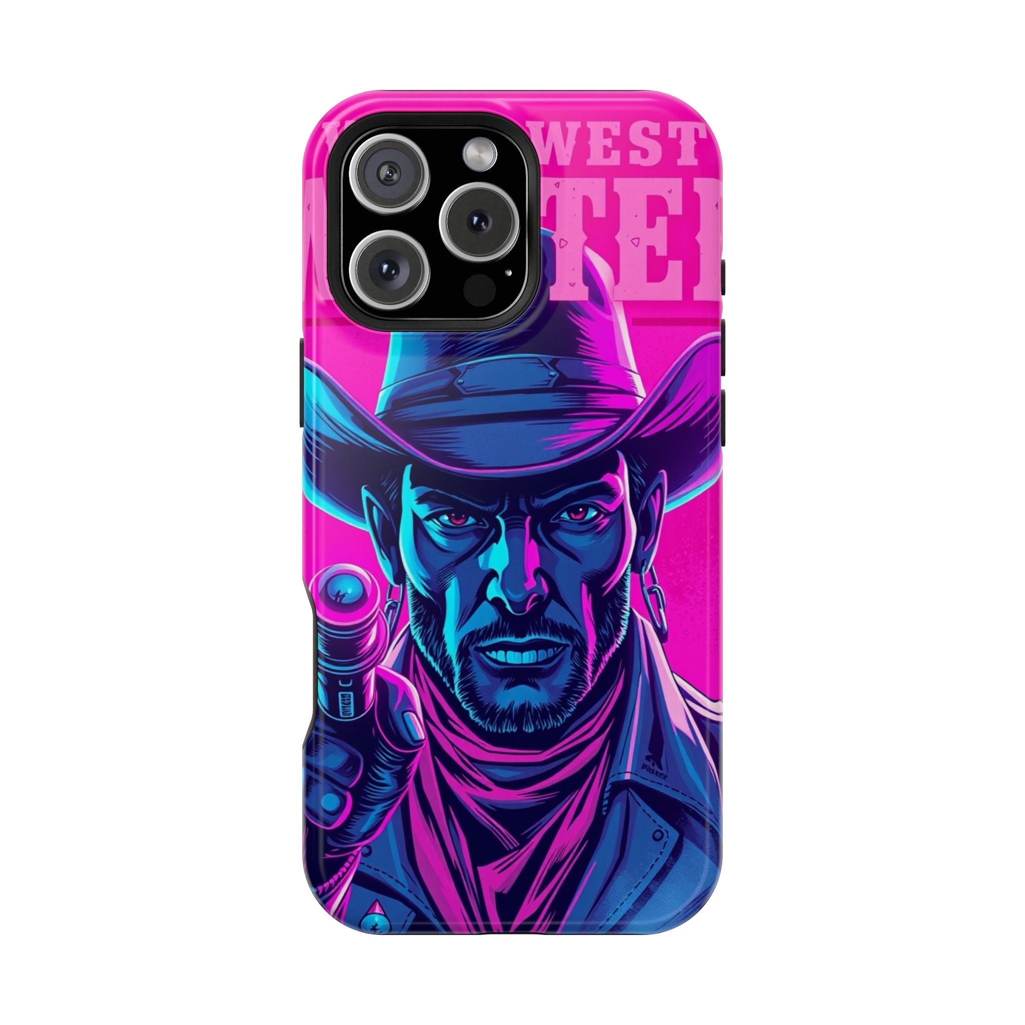 iPhone Wild West Wanted Neon Cyberpunk Slim Everyday Designer Case · iPhone Case