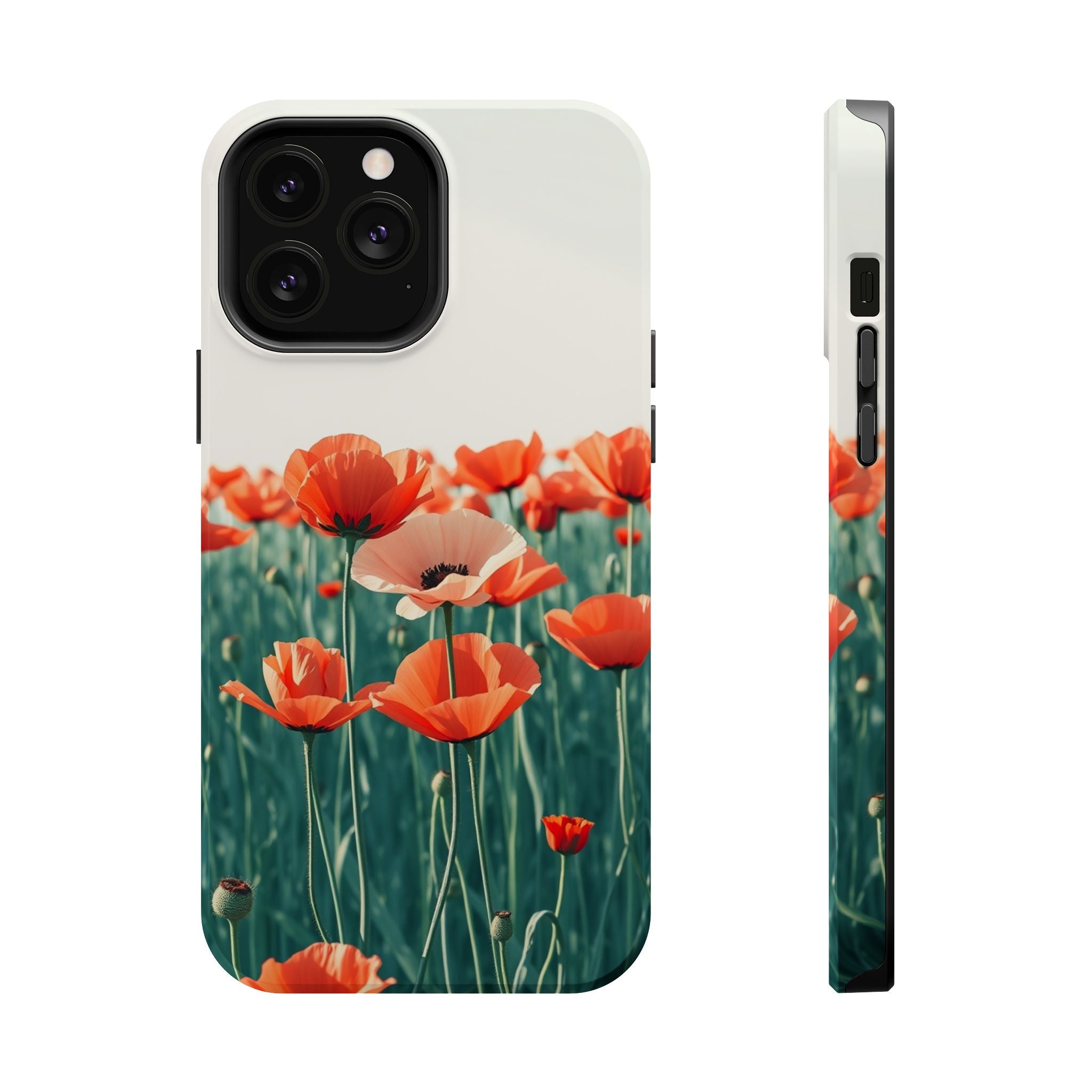 iPhone Mint And Blush Poppy Field 10 Slim Everyday Designer Case · iPhone Case