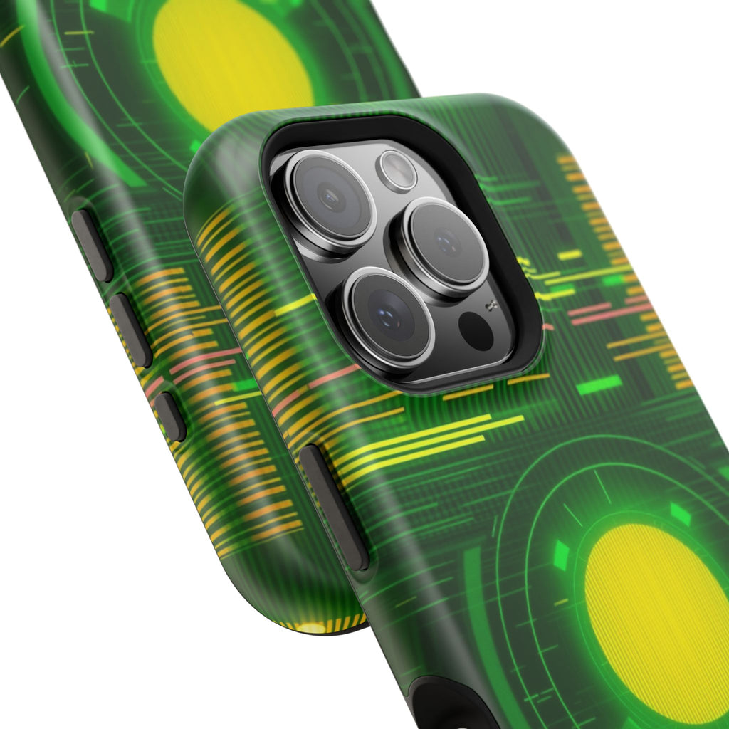 iPhone Emerald Green And Gold VHS Static Slim Everyday Designer Case · iPhone Ca
