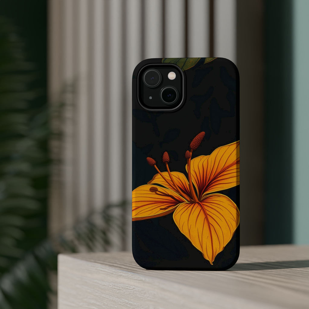 iPhone Earthy Tropical Bloom Design Artistic Everyday Cas Slim Snap Case · iPhon