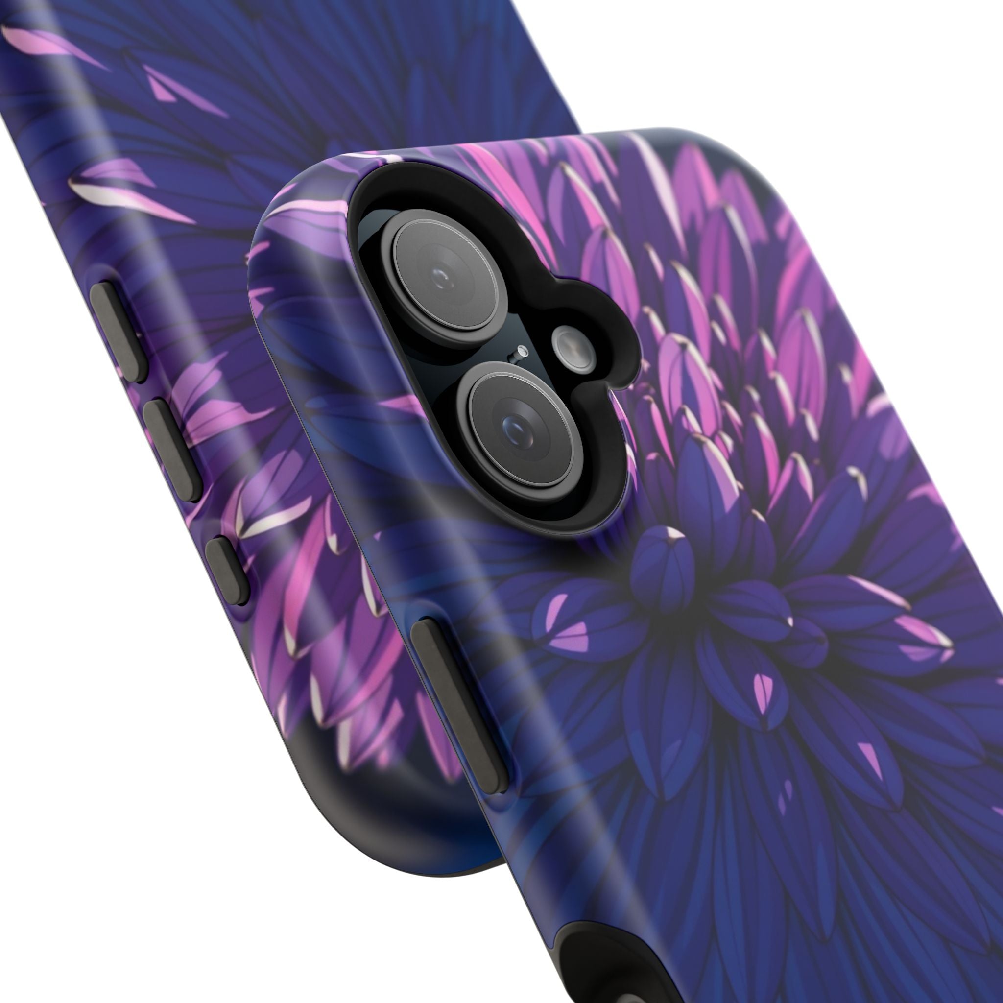 iPhone Indigo And Violet Chrysanthemum Classic Soft iPhone Finish · iPhone Case