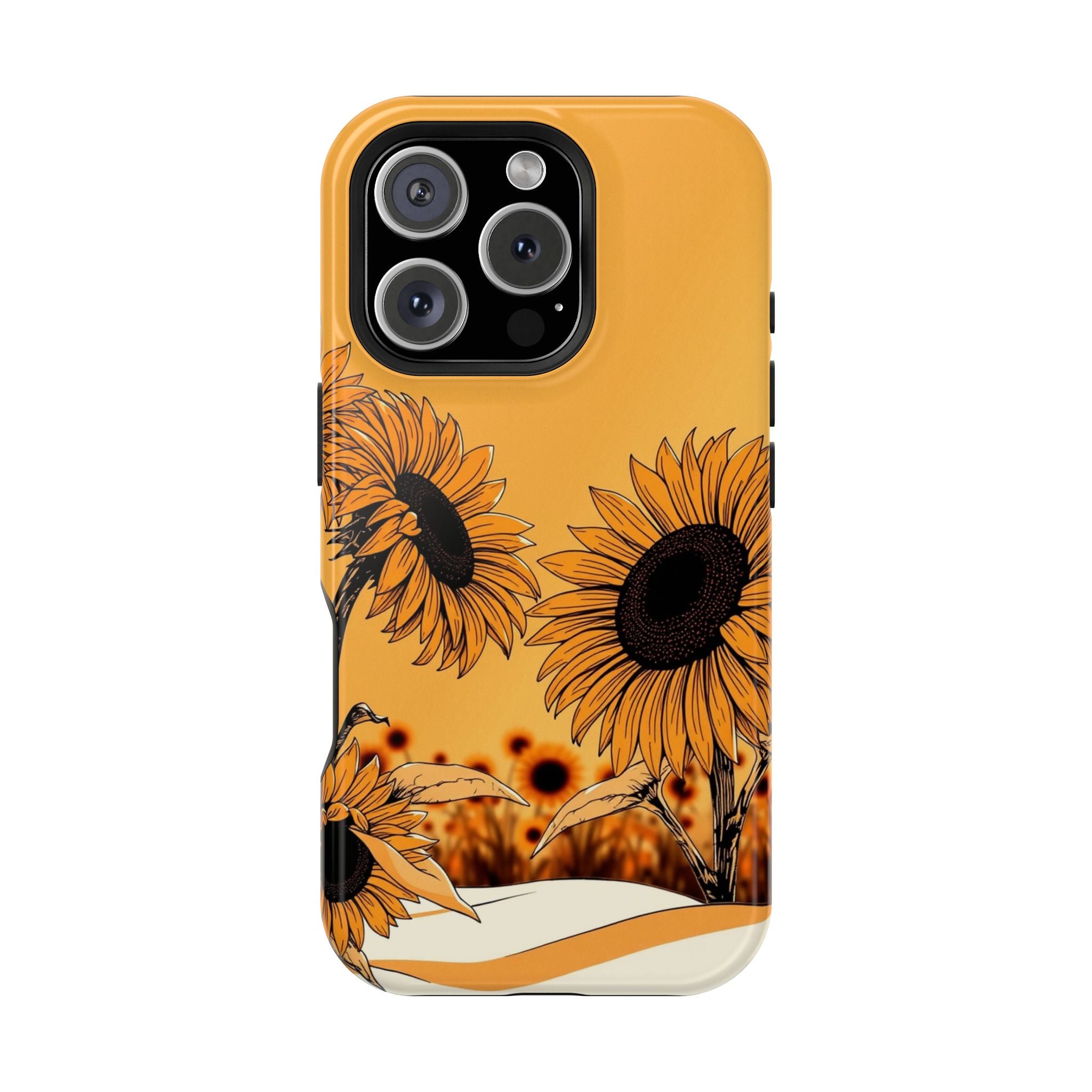 iPhone Burnt Orange And Sand Sunflower Pop Slim iPhone Everyday · iPhone Case
