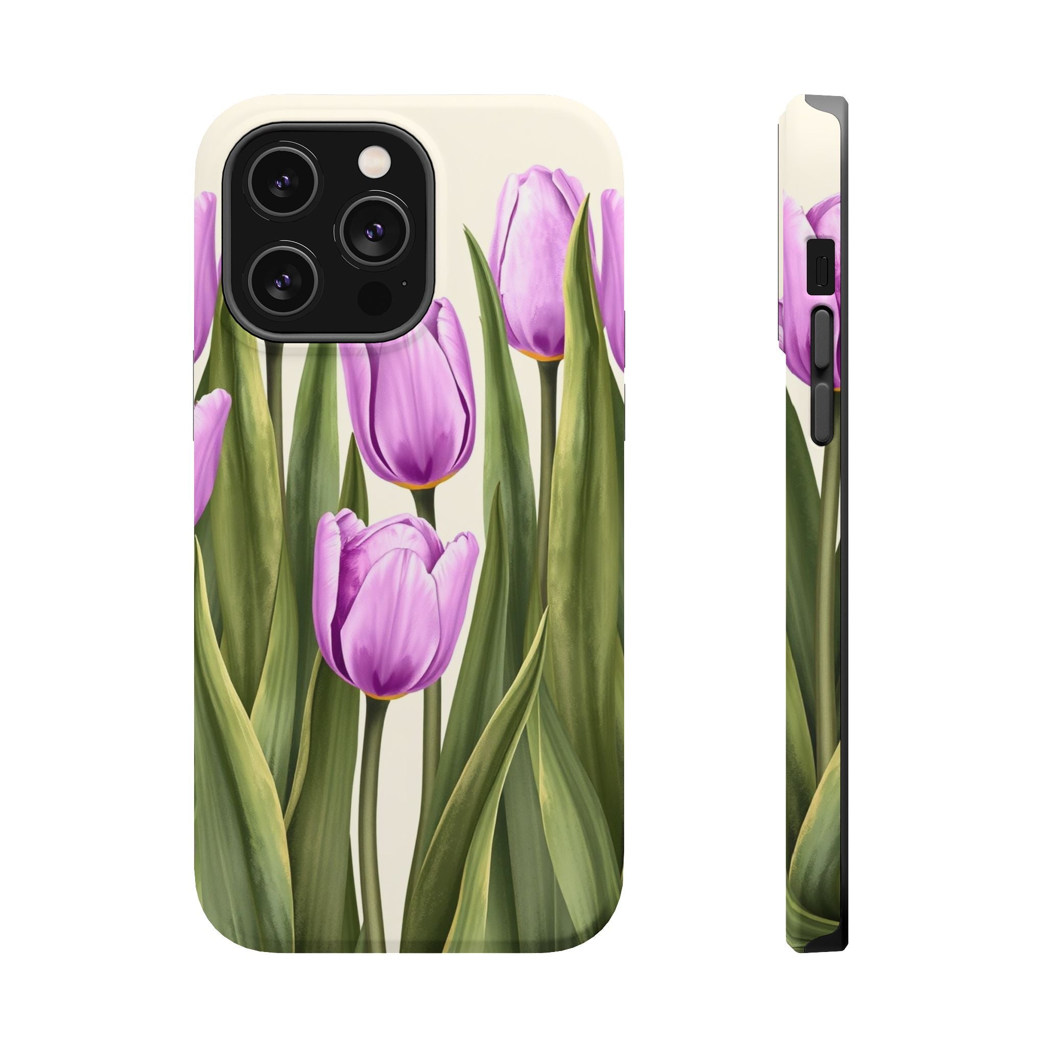 iPhone Tulip Row Electric Art 14 Bold Modern Everyday Snap Case · iPhone Case