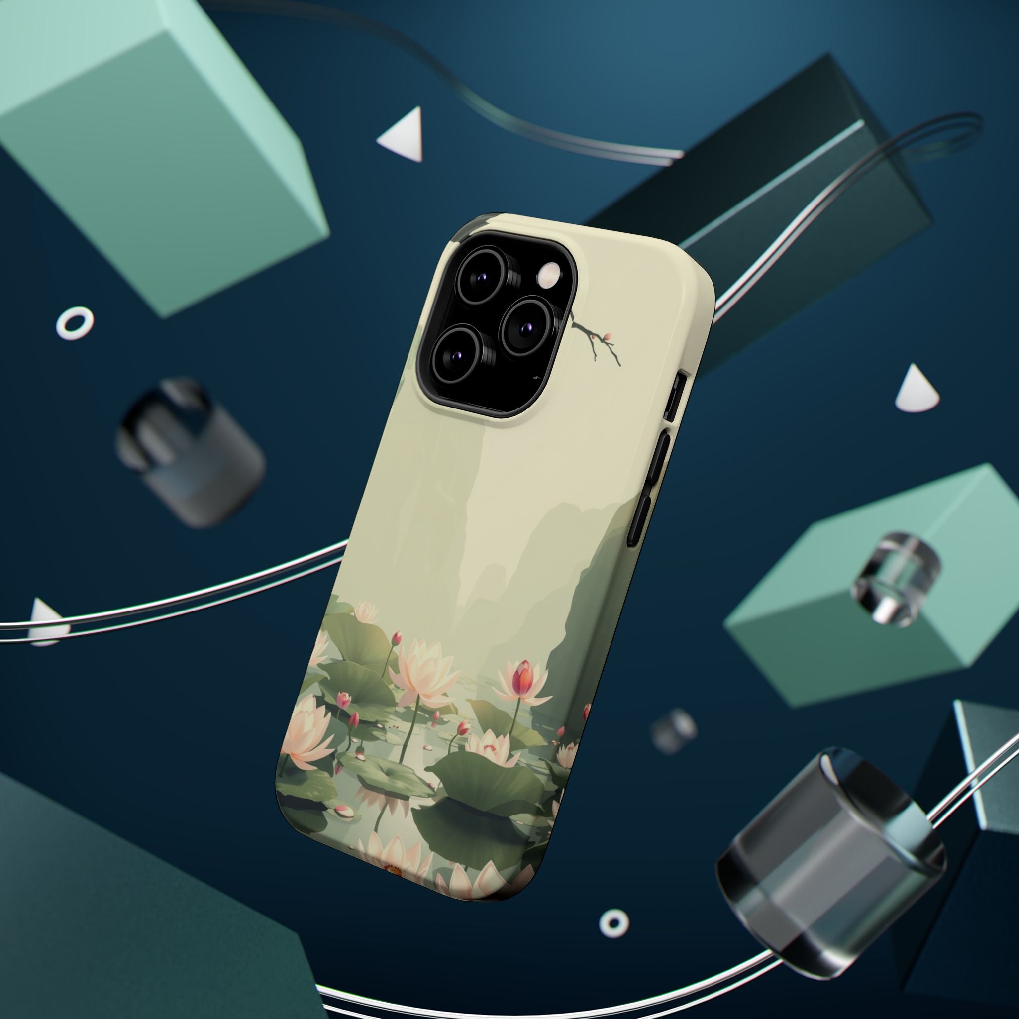 iPhone Lotus Pond Dreamy Design Slim Everyday Designer Case Galaxy · iPhone Case