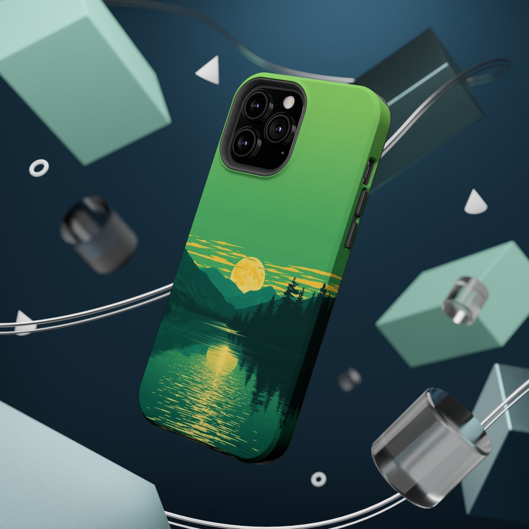 iPhone Lake at Twilight Risograph Print Slim Everyday iPhone Designer · iPhone C
