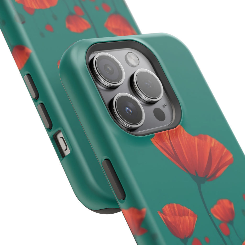 iPhone Earthy Poppy Field Design Bold Modern Everyday Snap Case · iPhone Case