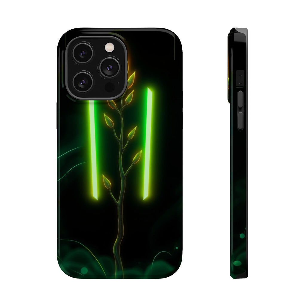 iPhone Emerald Green And Gold Minimalist Stem Slim iPhone Everyday · iPhone Case