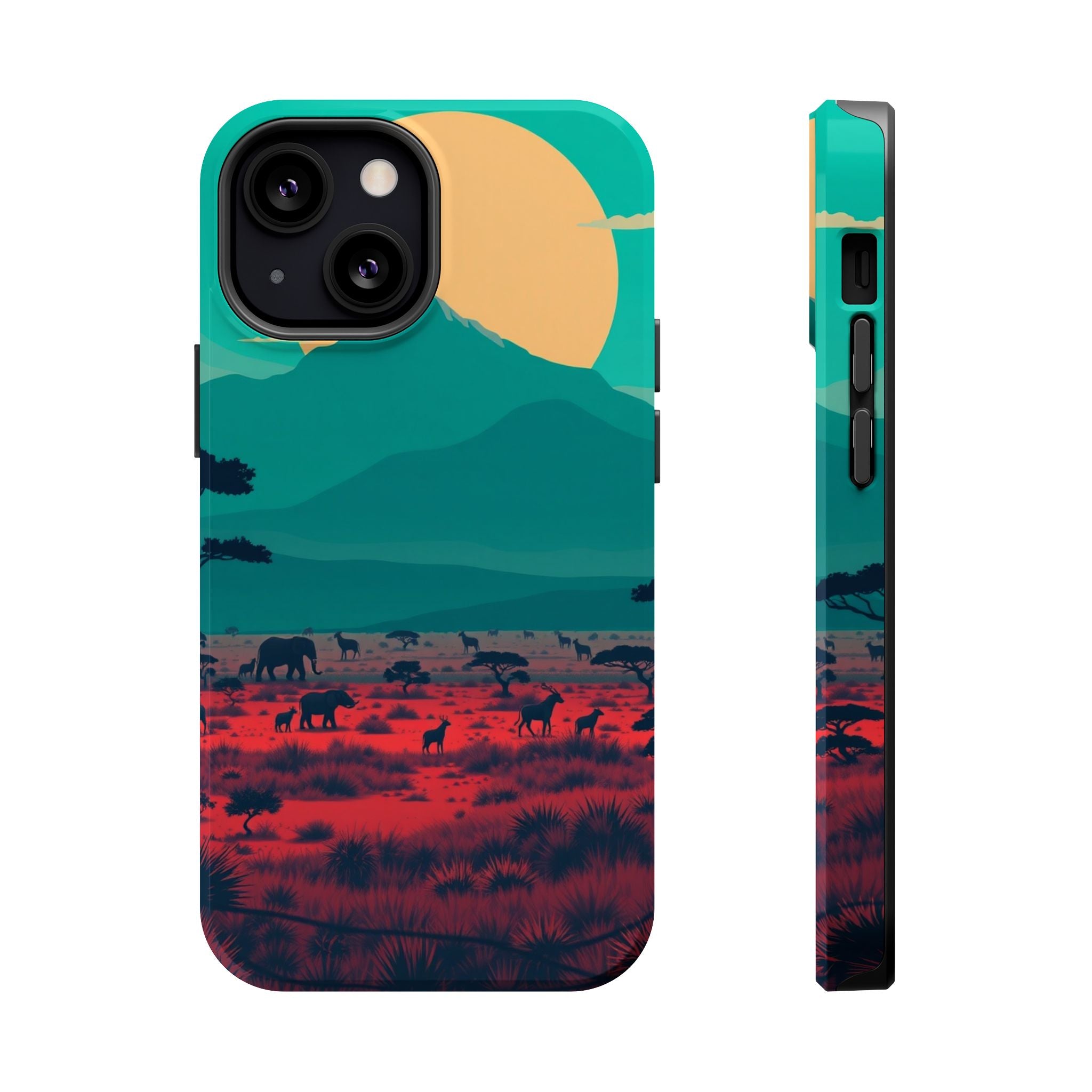 iPhone Savanna Horizon Vintage Retro Poster Slim iPhone Everyday · iPhone Case