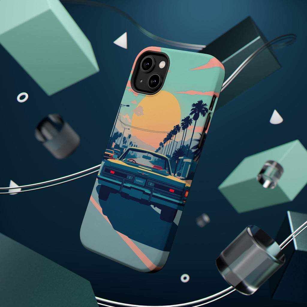 iPhone Sunset Drive 80s Pop Art Bold Slim Everyday Designer Case · iPhone Case