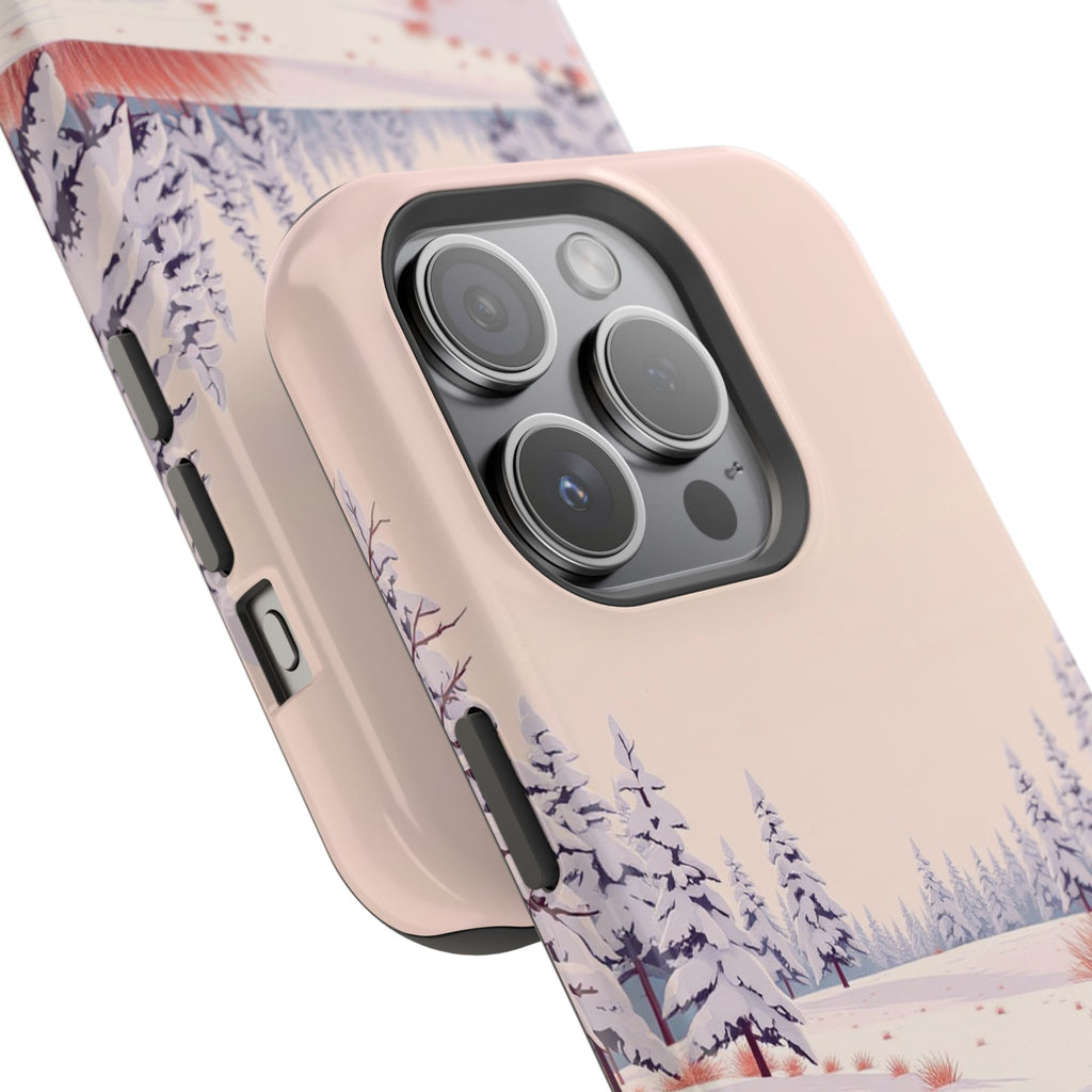 iPhone Snow Field Vintage Retro Poster Slim Everyday Designer Case · iPhone Case