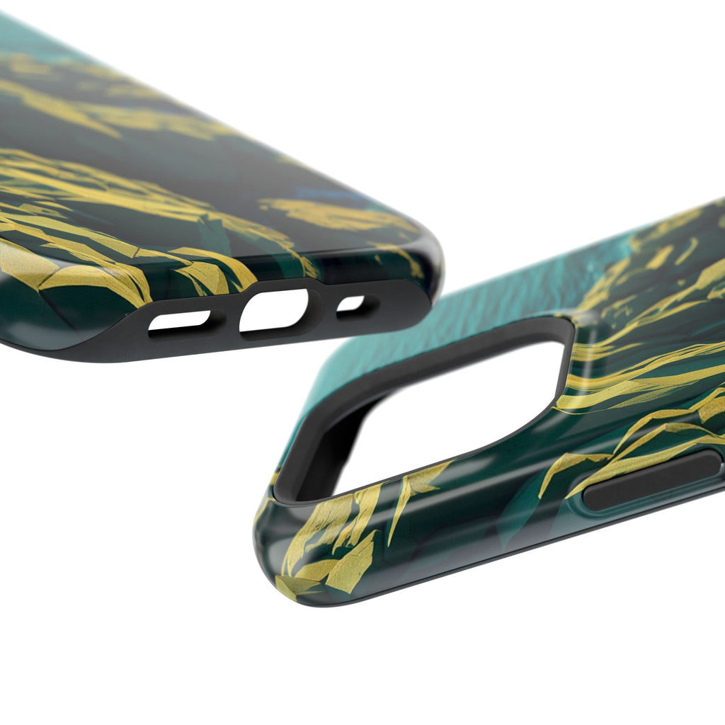 iPhone Emerald Green And Gold Rocky Coastline Slim iPhone Everyday · iPhone Case