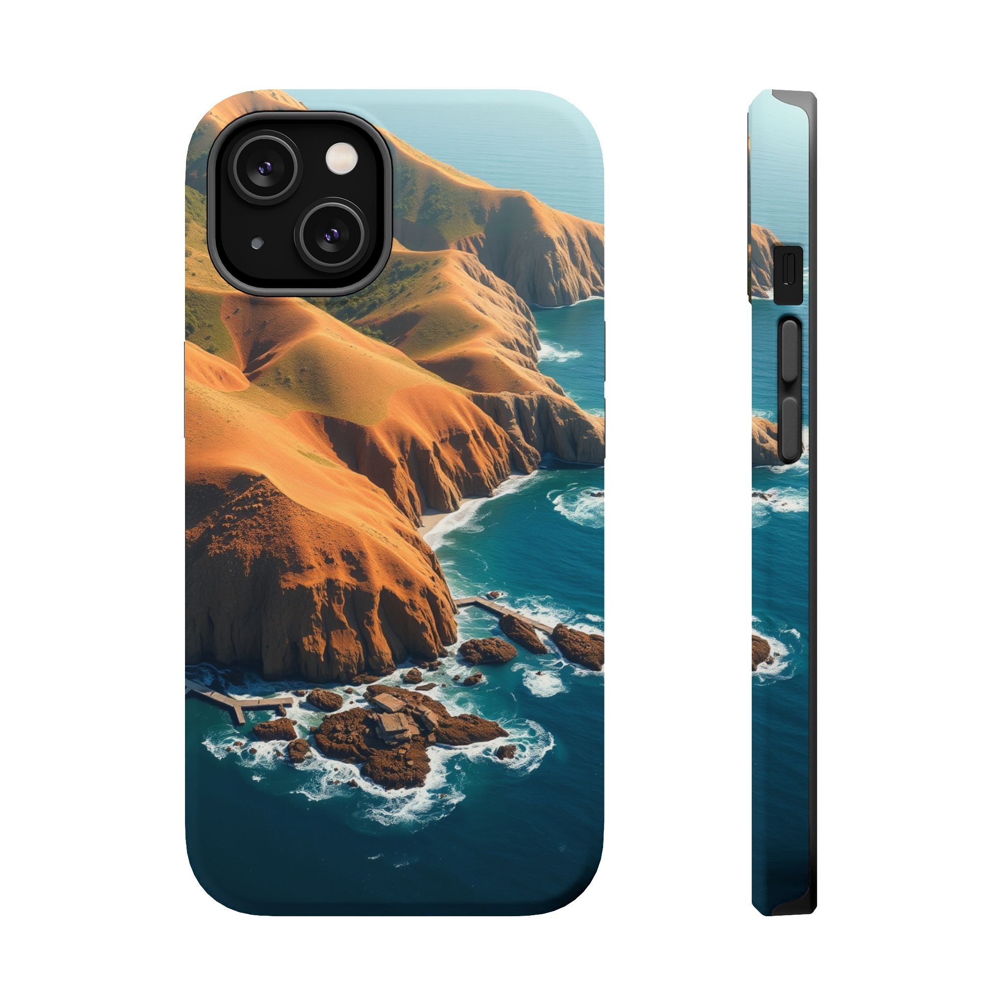 iPhone Mustard And Rust Hibiscus Coast Slim Everyday Designer Case · iPhone Case