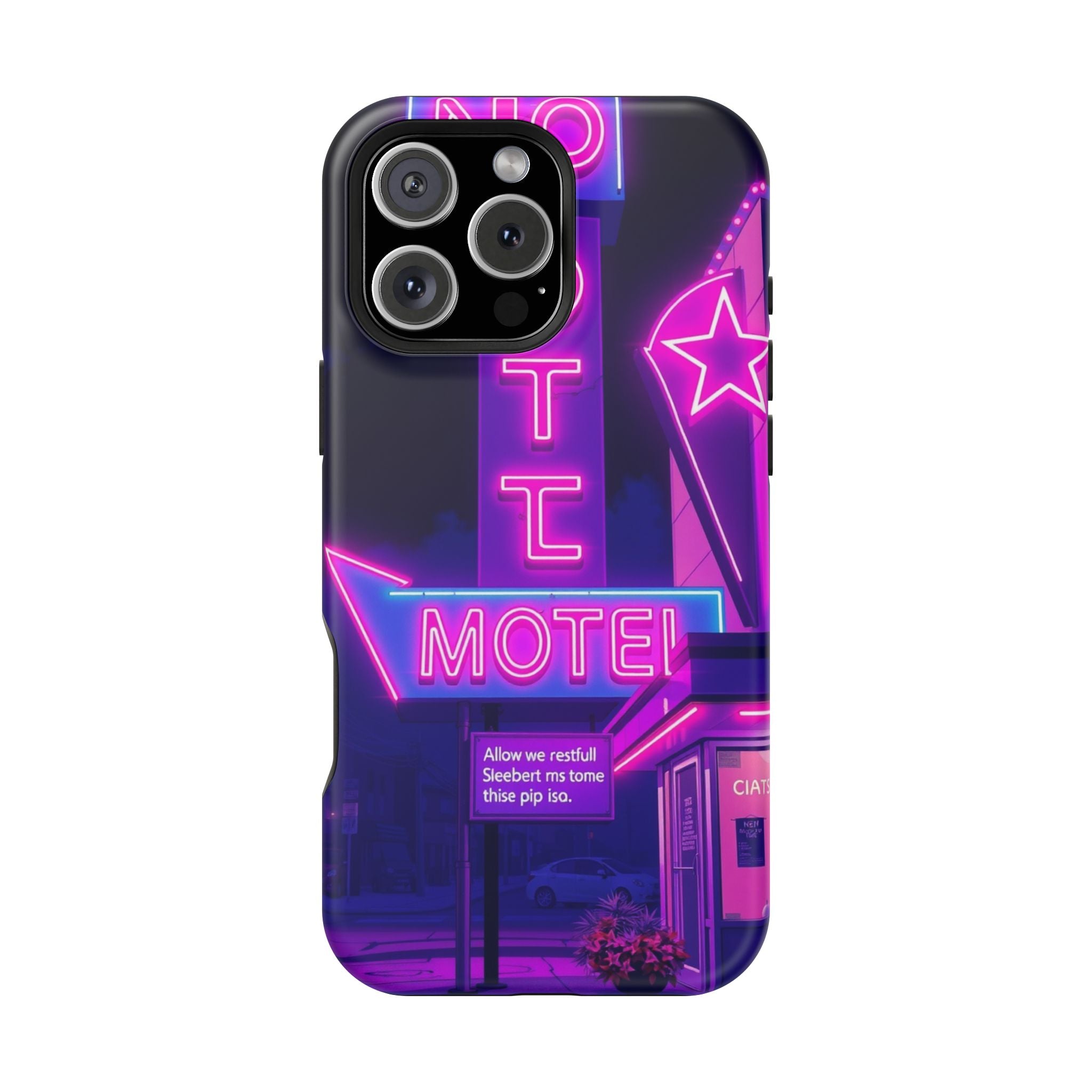 iPhone Neon Sign Motel Enchanted Art Slim Everyday Designer Case · iPhone Case