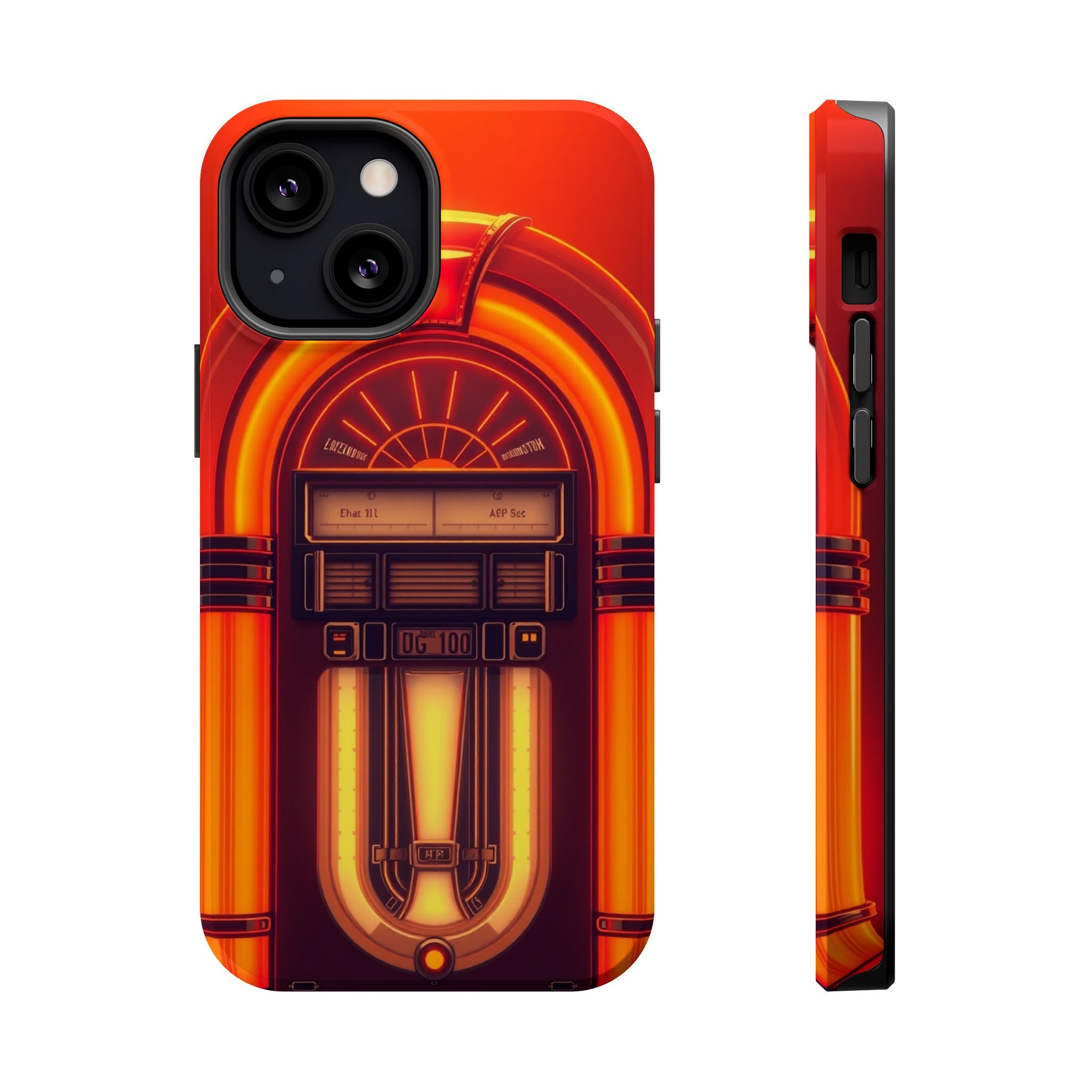 iPhone Jukebox Glow Neon Cyberpunk Bold Modern Everyday Snap Case · iPhone Case