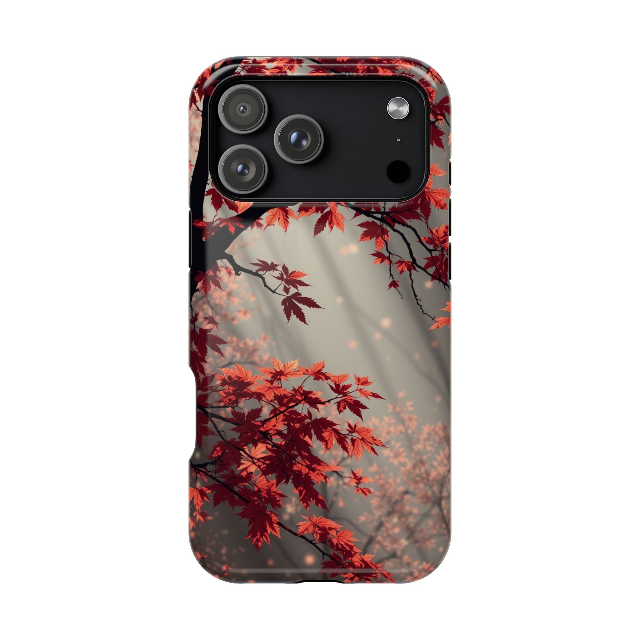 iPhone Charcoal And Copper Autumn Maple Slim Everyday iPhone 17 · iPhone Case