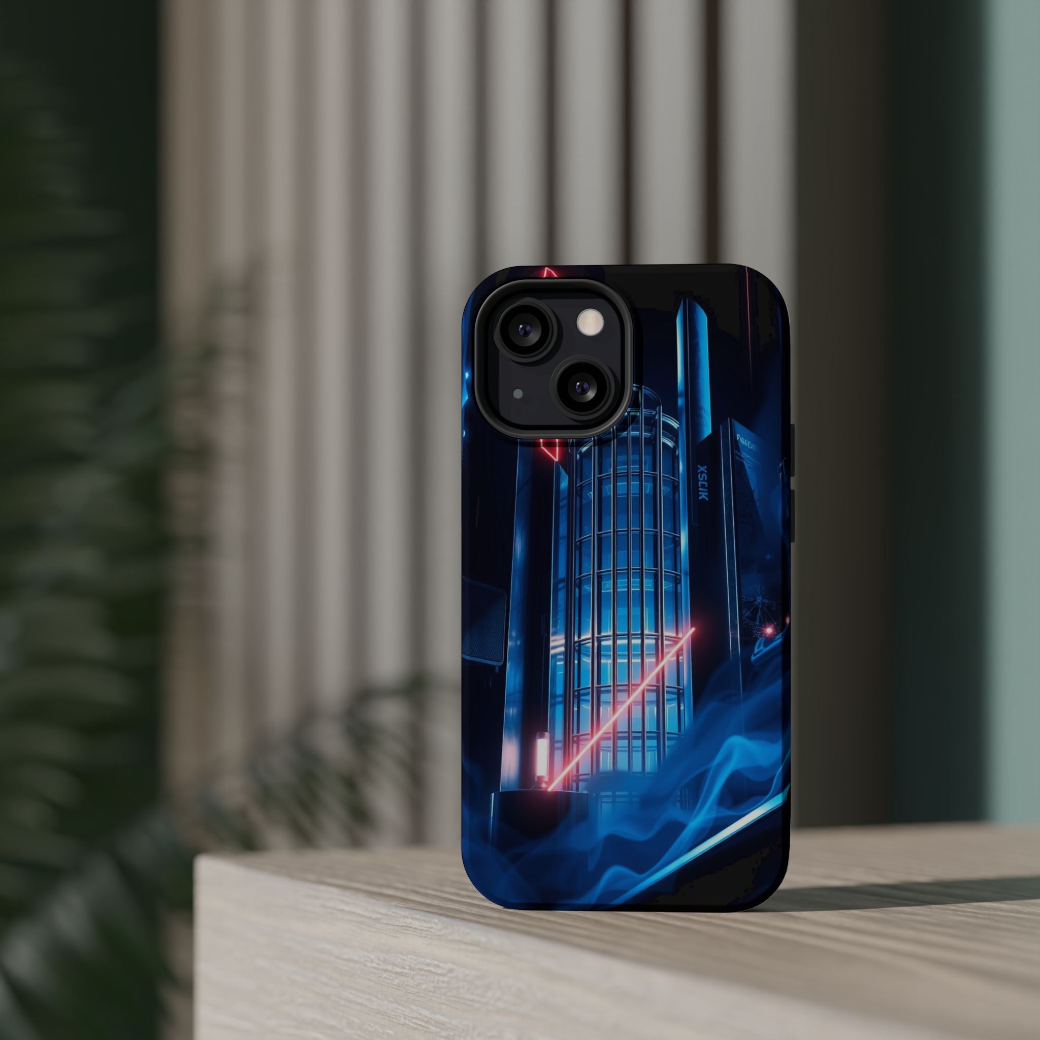 iPhone Midnight Blue And Silver Bauhaus Composition Slim Snap Case · iPhone Case