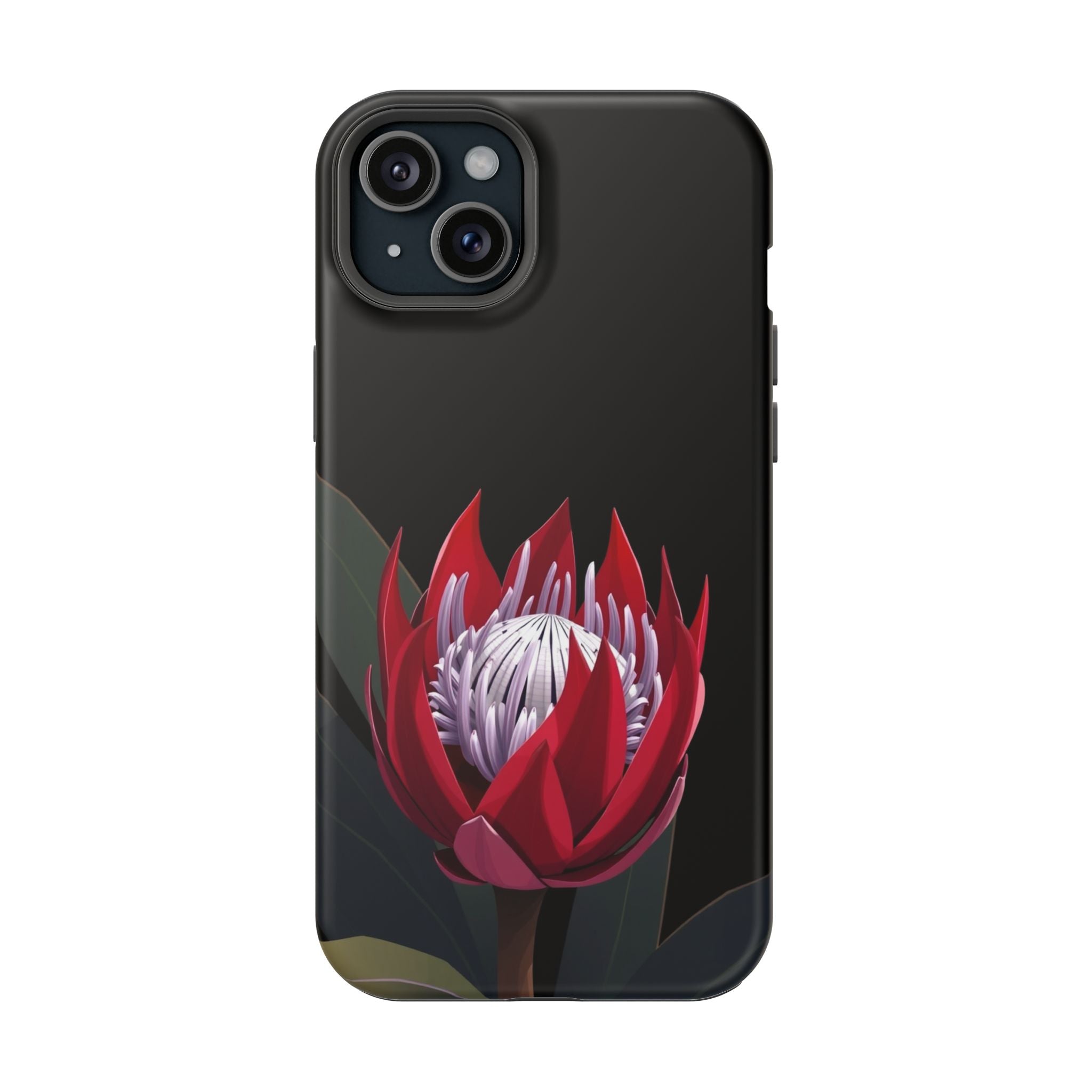iPhone Black And Crimson Protea Bold Slim Everyday Designer Case · iPhone Case