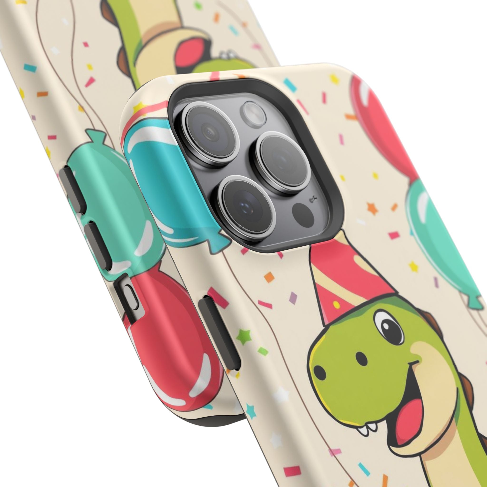 iPhone Dino with Party Hat Kids Fun Phone Case Gift Slim Snap Case · iPhone Case