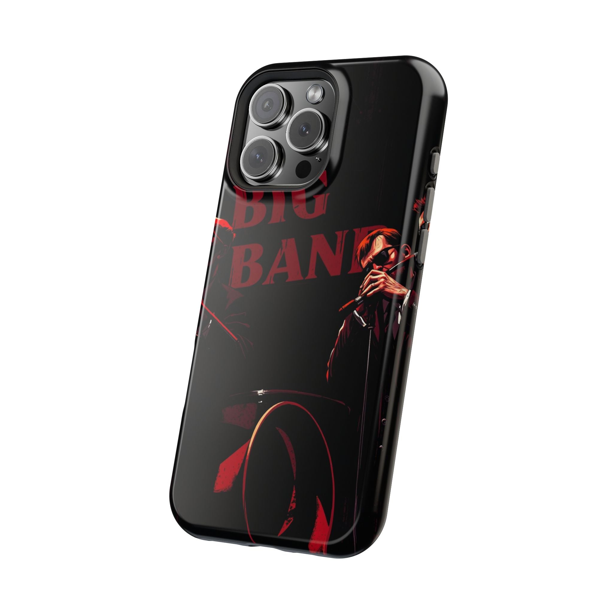 iPhone Black And Crimson Big Band Era Slim Everyday Designer Case · iPhone Case