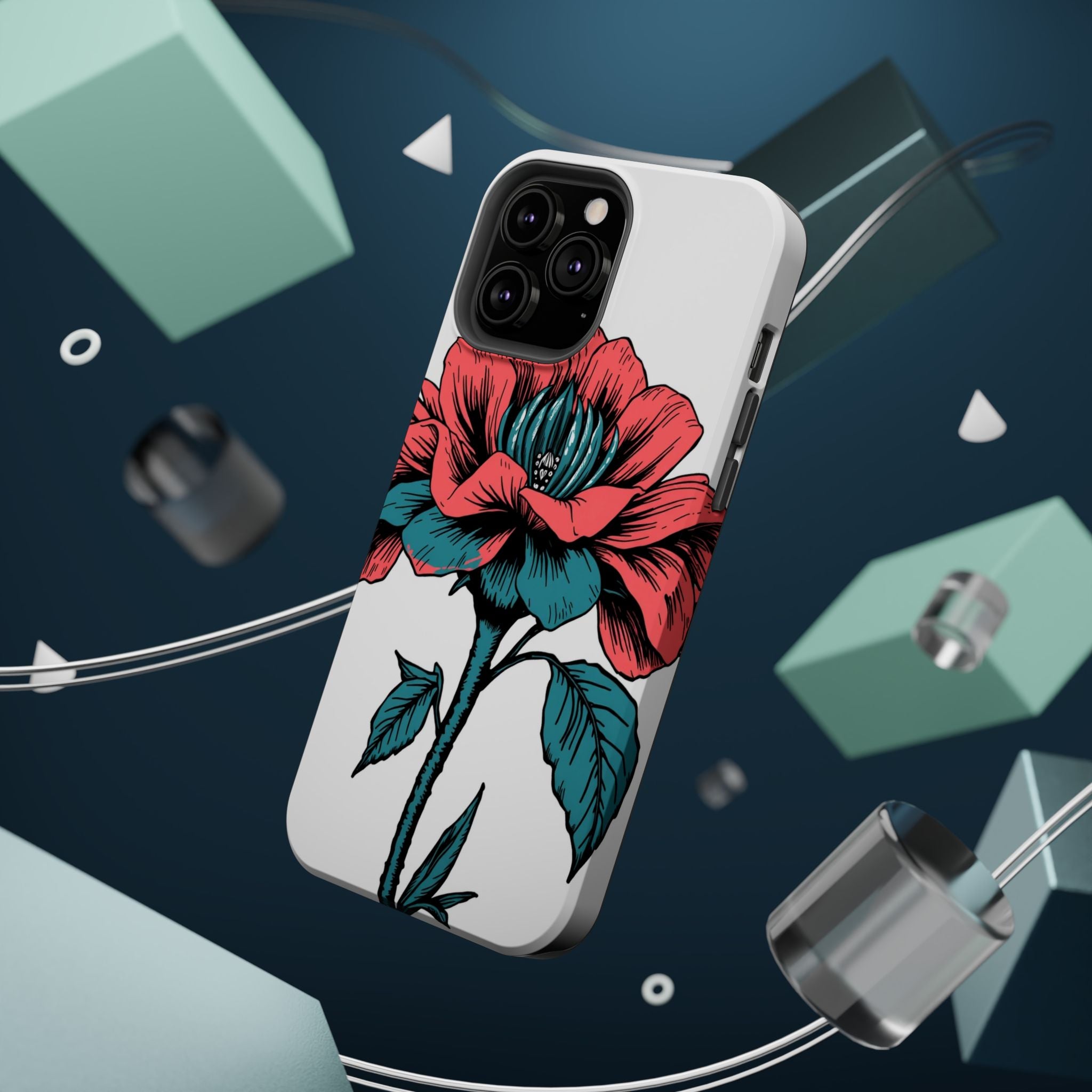 iPhone Garden Party Bloom Dark Gothic Ink Slim Snap Case · iPhone Case
