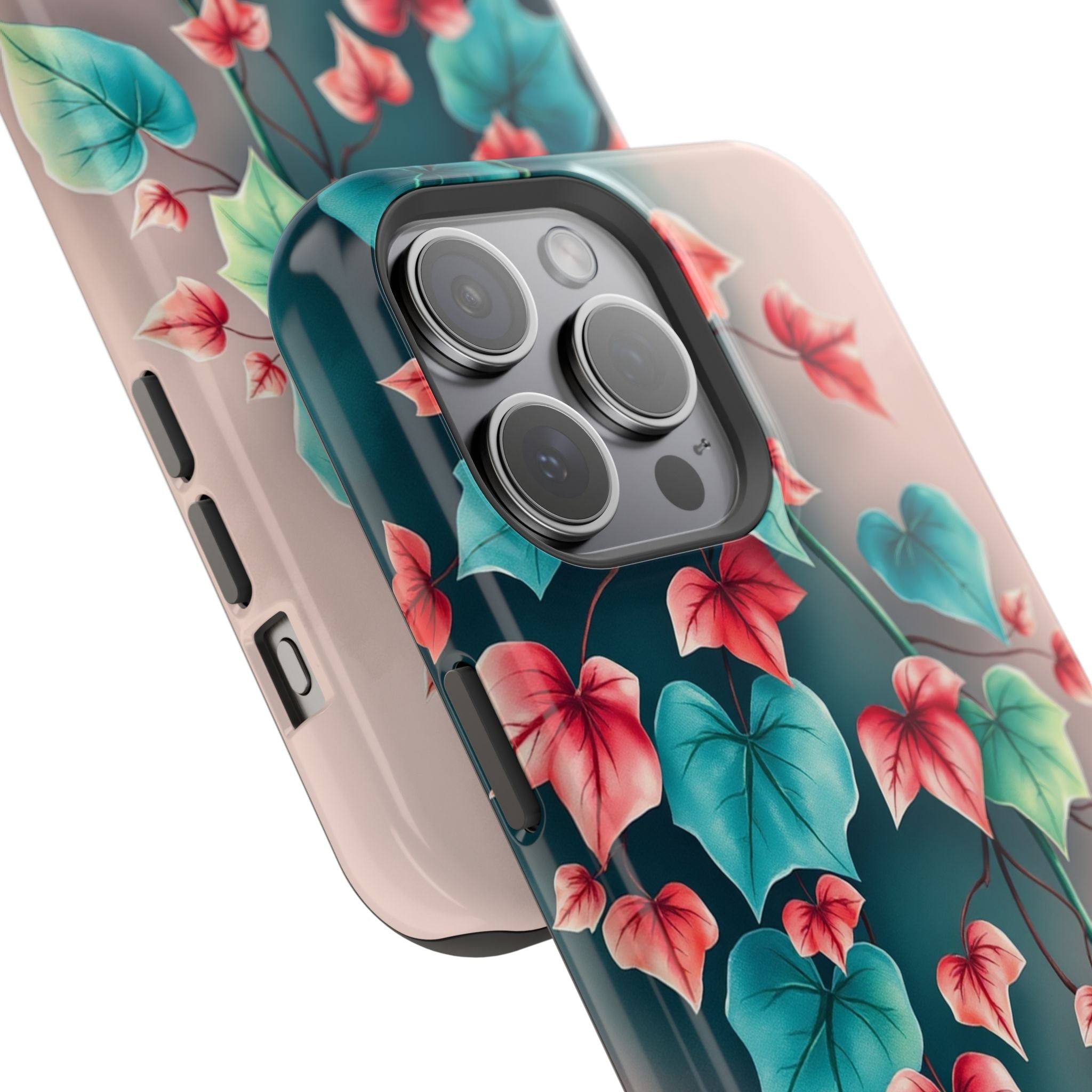 iPhone Art Nouveau Vine Teal And Coral Slim Snap Case · iPhone Case