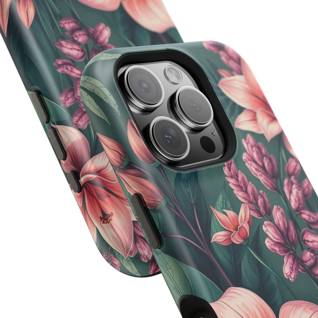iPhone Mint And Blush Jungle Floral Slim Everyday Designer Case · iPhone Case