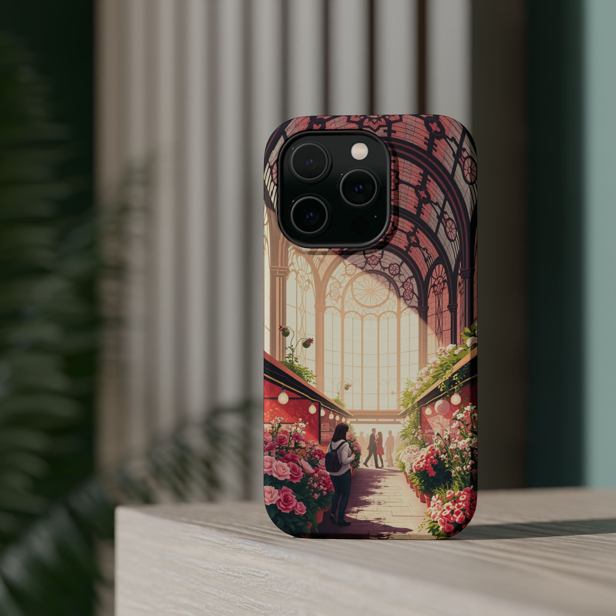 iPhone Flower Market Stained Glass Bold Modern Everyday Snap Case · iPhone Case