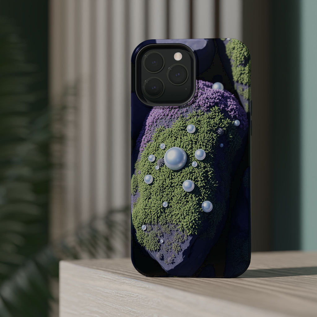 iPhone Moss Covered Rocks Electric Art Slim Everyday Designer Case · iPhone Case