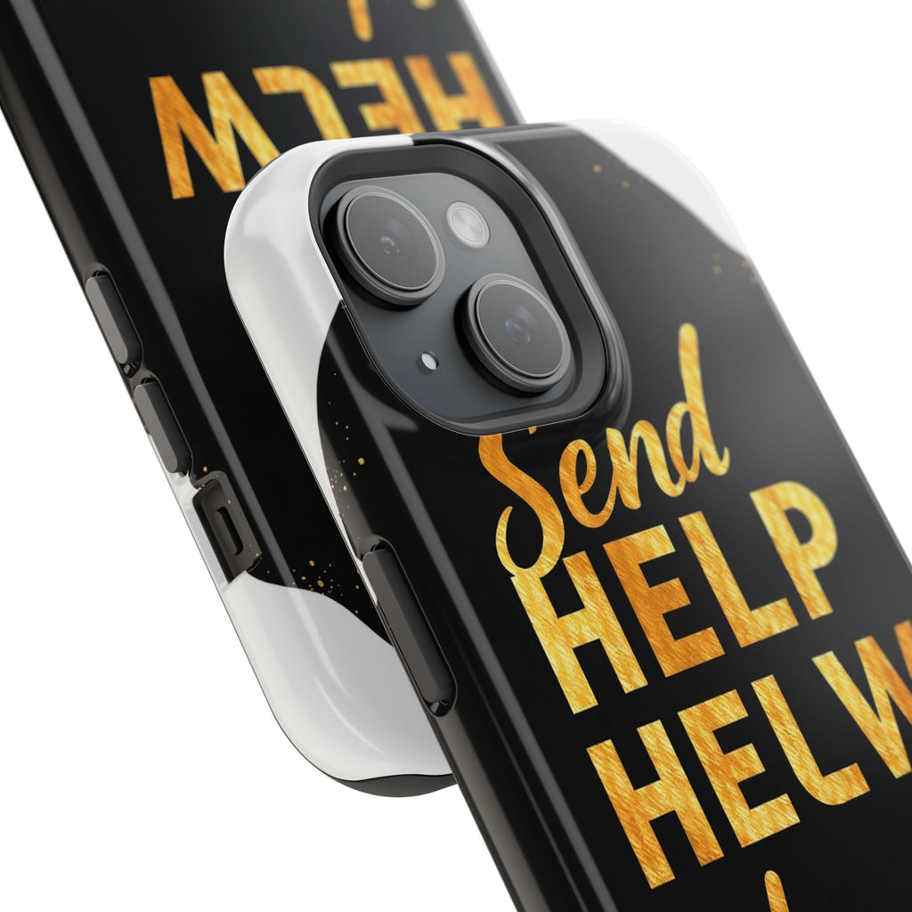 iPhone Send Help Now Enchanted Art Bold Modern Everyday Snap Case · iPhone Case
