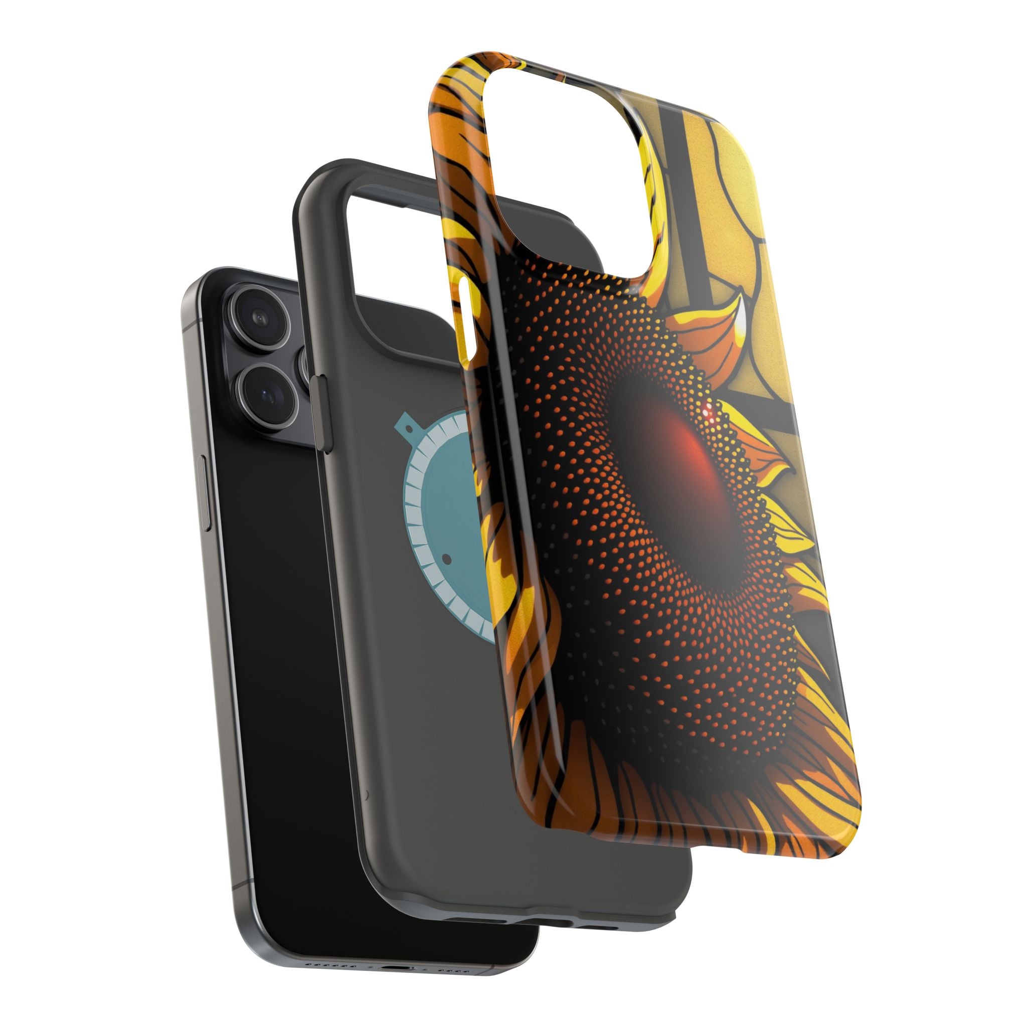 iPhone Sunflower Pop Stained Glass Bold Modern Everyday Snap Case · iPhone Case