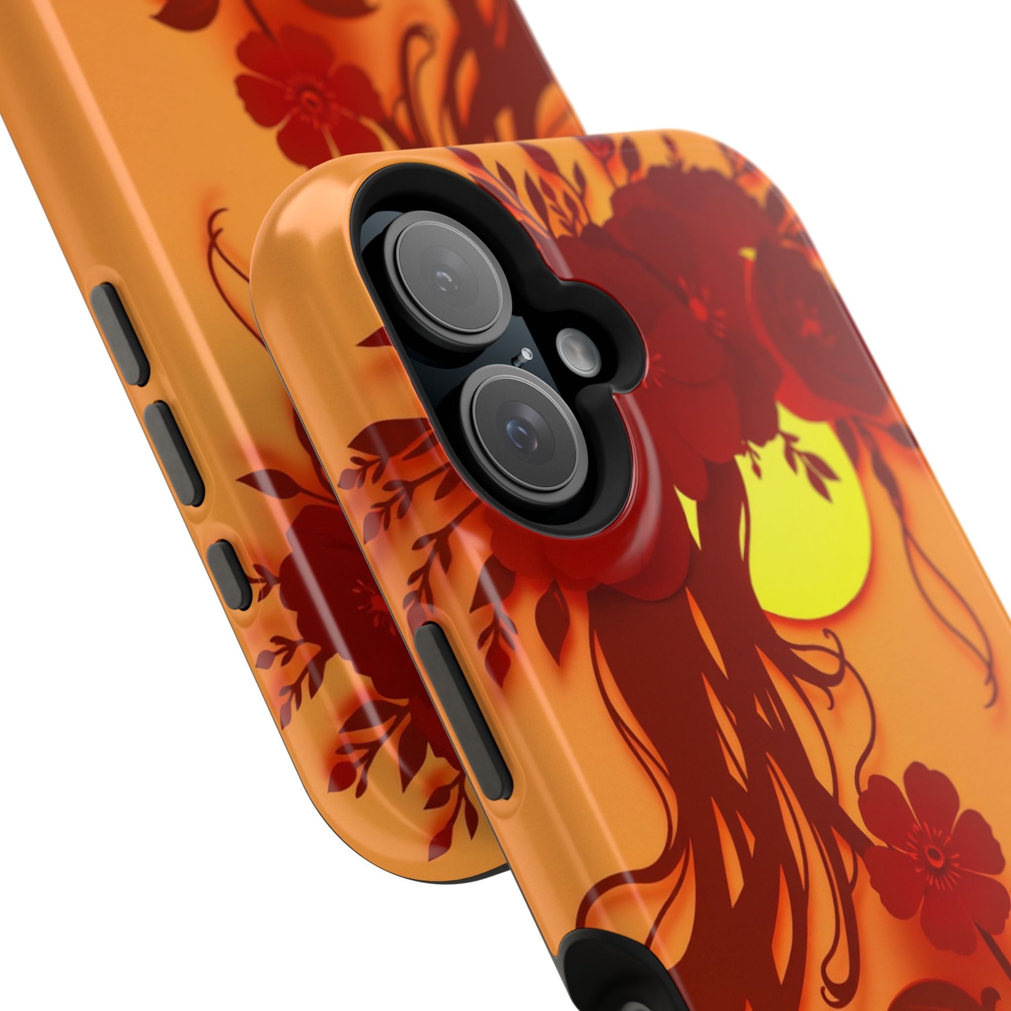 iPhone Sunset Amber And Peach Floral Crown Slim iPhone Everyday · iPhone Case