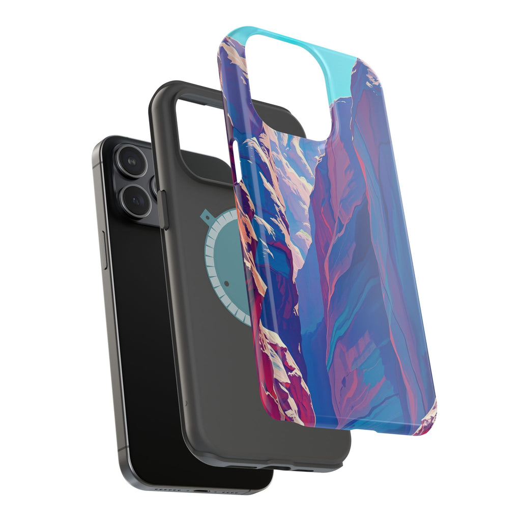 iPhone Cyan And Magenta Canyon Wall Slim Everyday Designer Case · iPhone Case