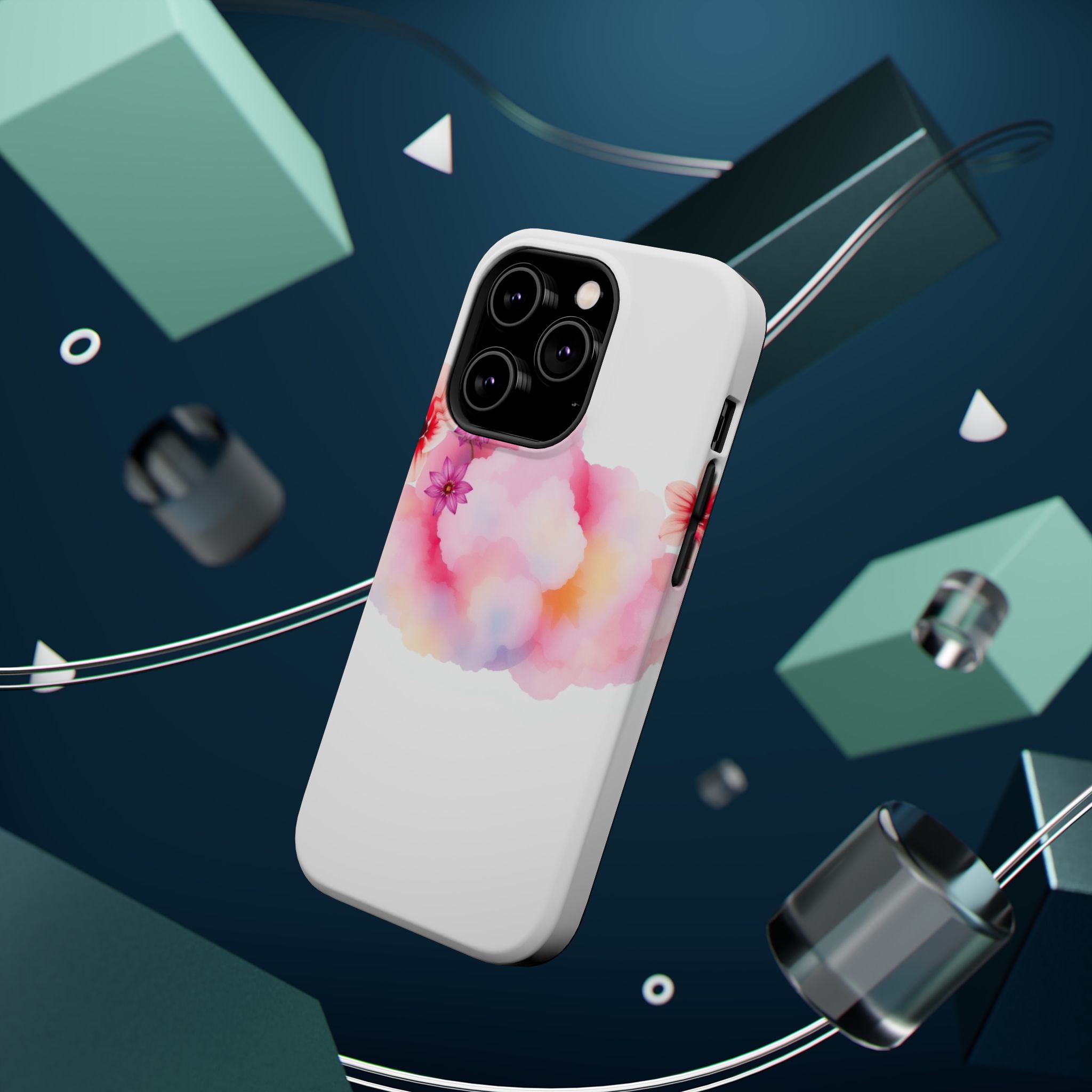 iPhone Pastel Floral Cloud Vibrant Watercolor Carry Case Slim Snap Case · iPhone