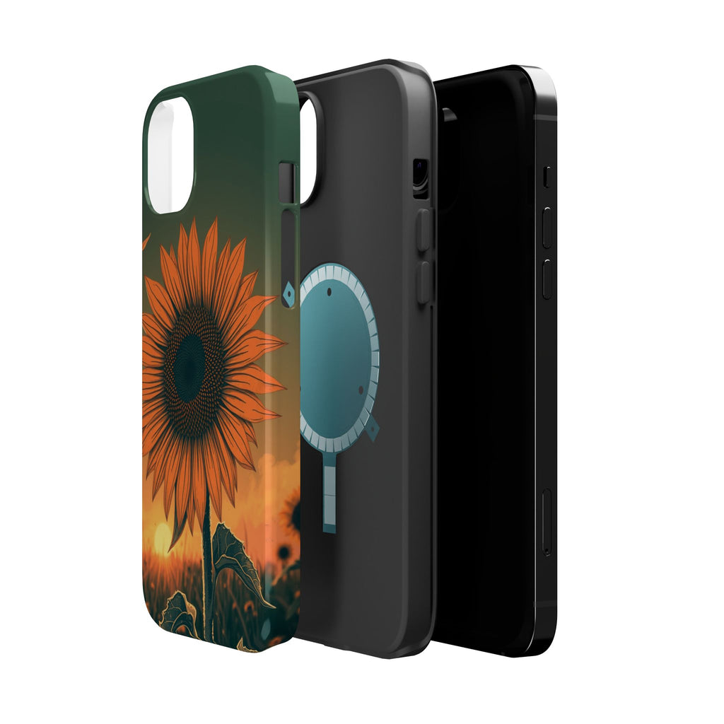 iPhone Charcoal And Copper Sunflower Prairie Slim iPhone Everyday · iPhone Case