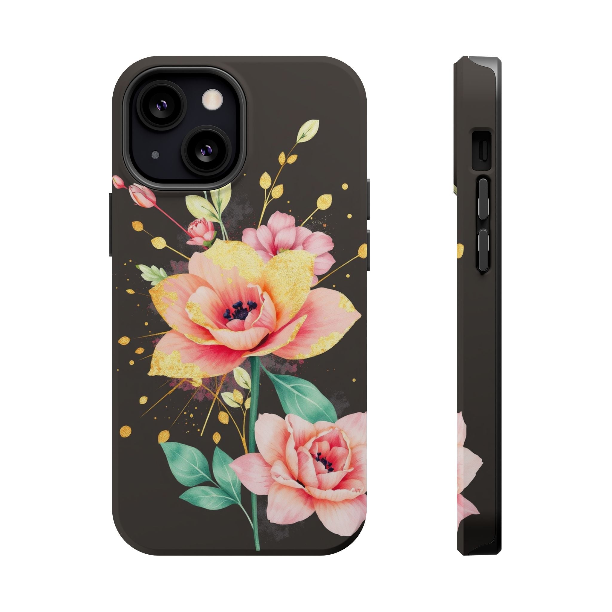 iPhone Earthy Floral Watercolor Splash Design Clean iPhone 14 Minimal · iPhone C