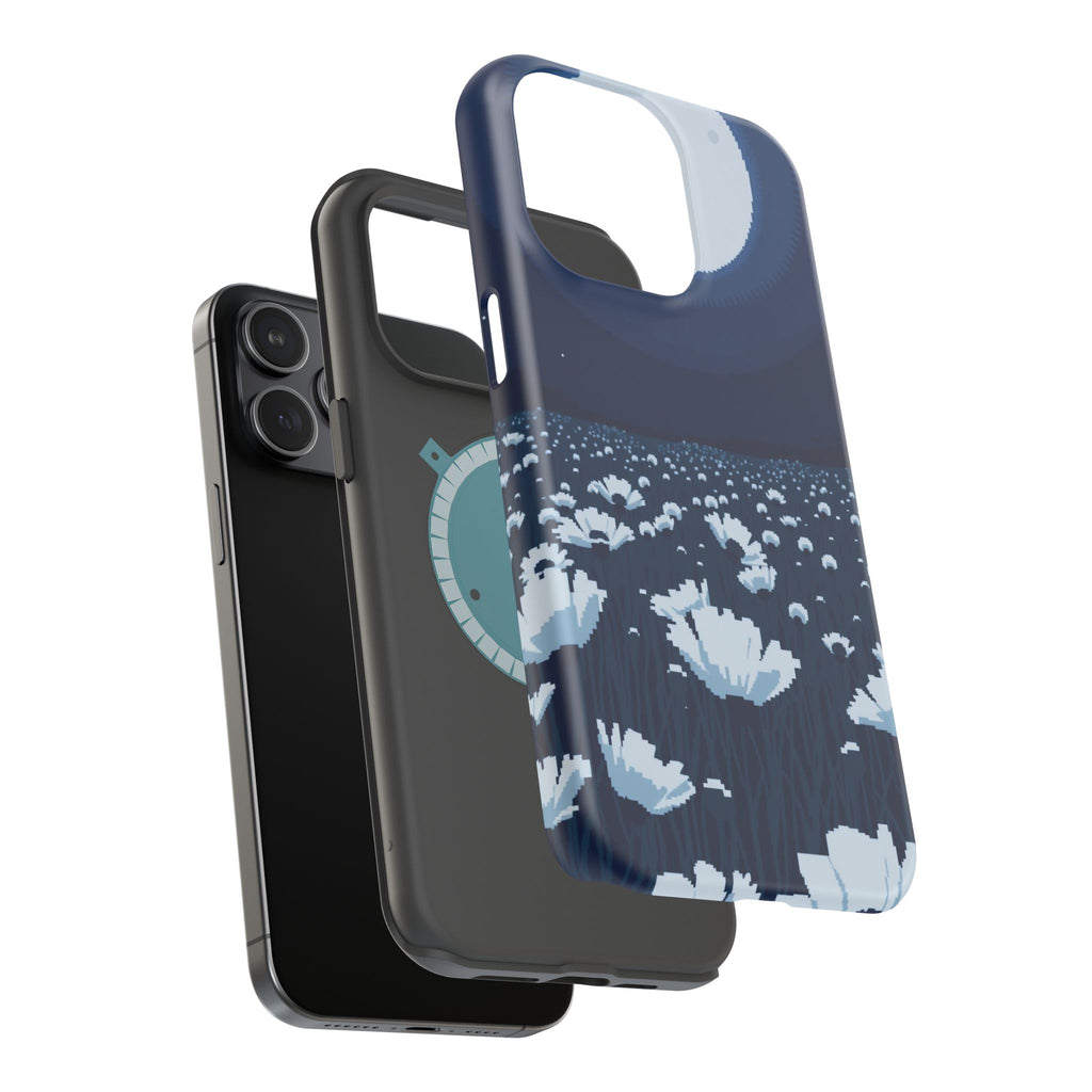 iPhone Poppy Field Pixel Art -Bit Bold Modern Everyday Snap Case · iPhone Case