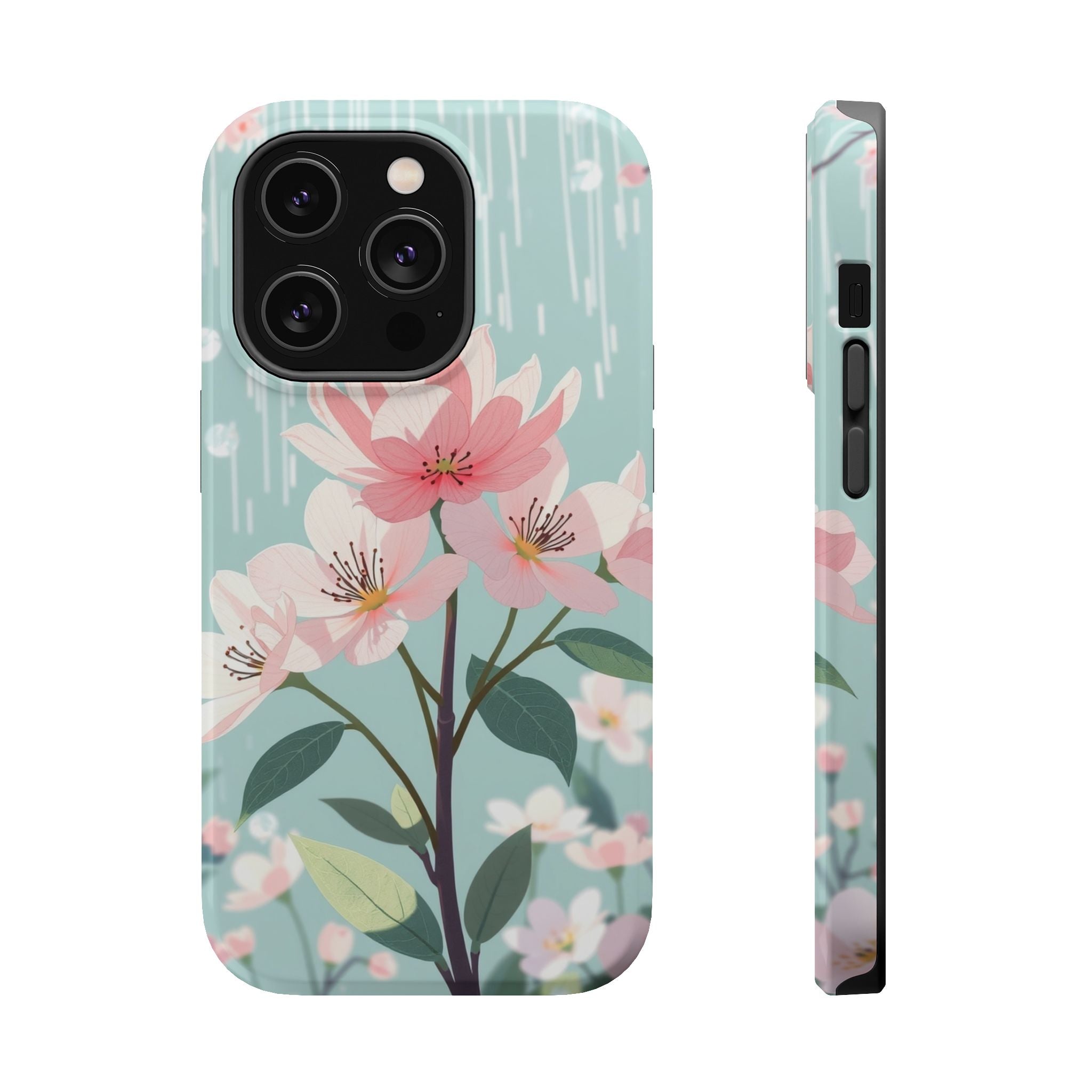 iPhone Mint And Blush Spring Shower Bloom Slim iPhone Everyday Designer · iPhone
