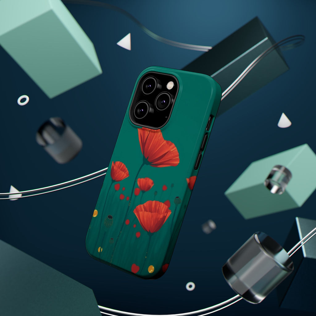 iPhone Earthy Poppy Field Design Bold Modern Everyday Snap Case · iPhone Case