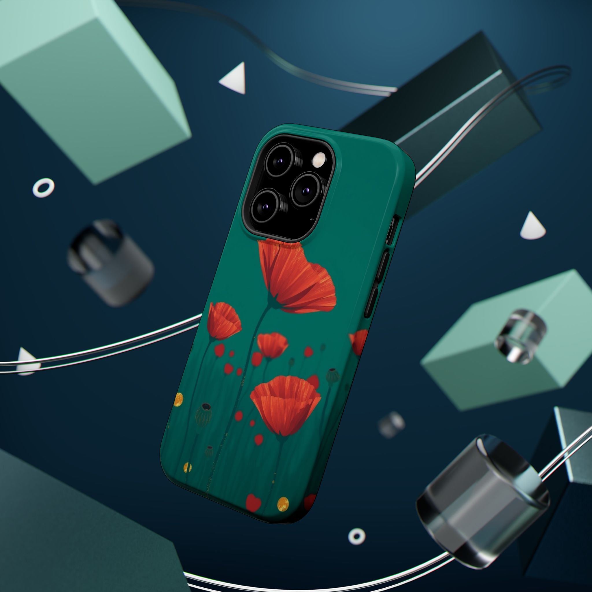 iPhone Earthy Poppy Field Design Bold Modern Everyday Snap Case · iPhone Case