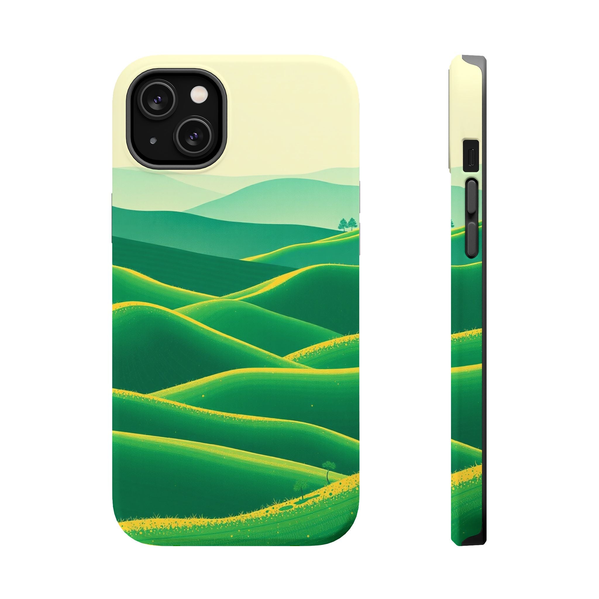 iPhone Rolling Hills Risograph Print Slim Everyday Designer Case · iPhone Case