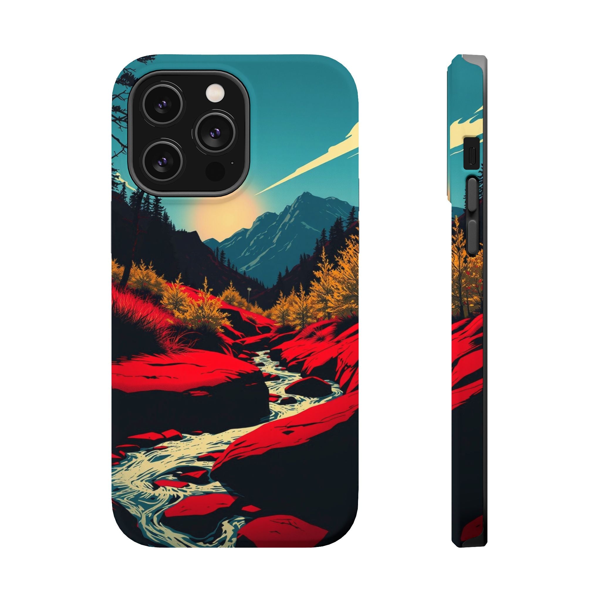 iPhone Earthy Spring Creek Design Bold Modern Everyday Snap Case · iPhone Case