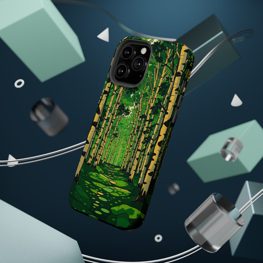 iPhone Emerald Green And Gold Birch Grove Slim iPhone Everyday Designer · iPhone